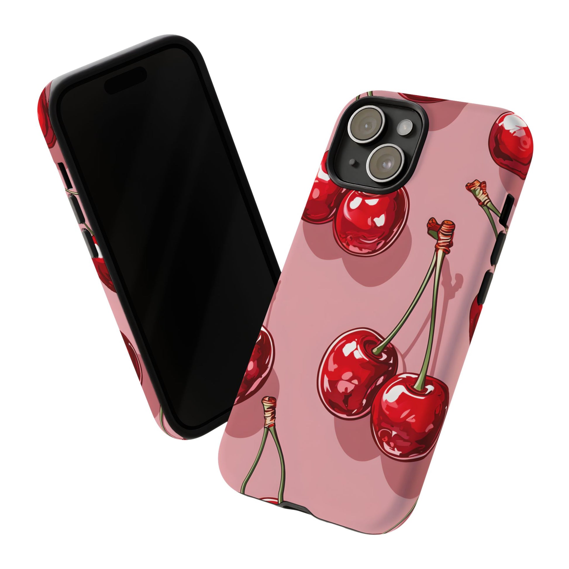 Cherry Blossom Phone Case, Tough Phone Cover, Cute Cherry Design, Summer Vibes, Phone Accessory, Gift for Her