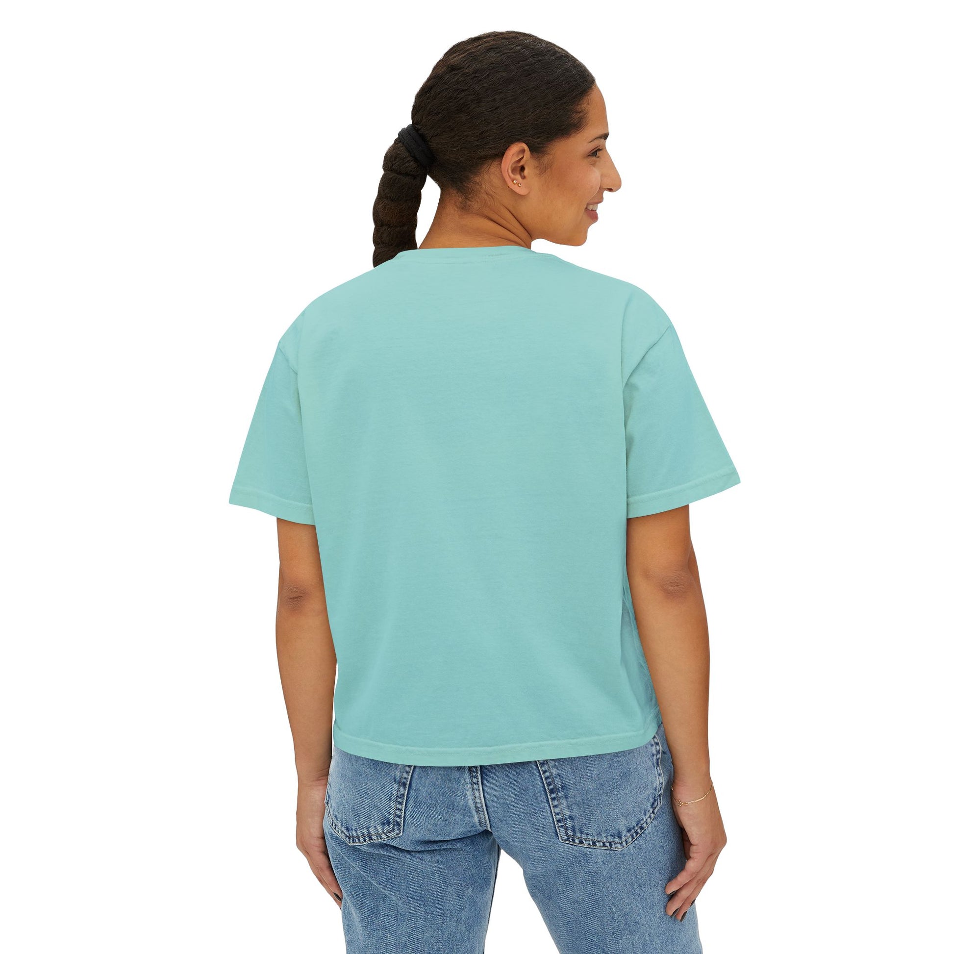 Tropical Women's Boxy Tee, Summer Vibes T-Shirt, Casual Beachwear, Gift for Her, Vacation Essentials