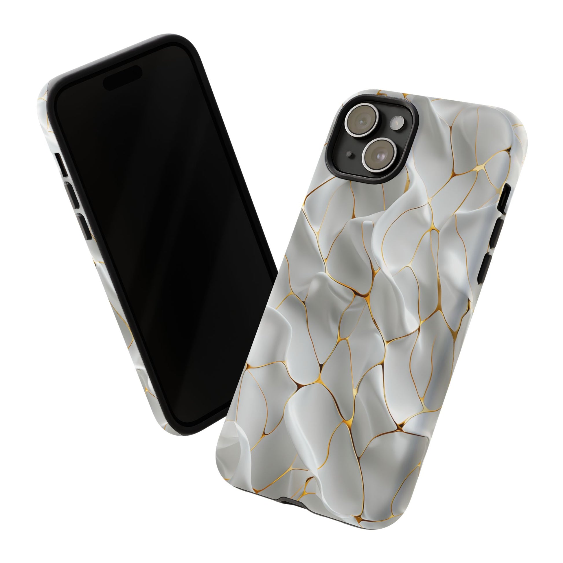 Elegant Phone Case with Golden Accents, Protective Mobile Cover, Stylish Tech Accessory, Perfect Gift for Any Occasion