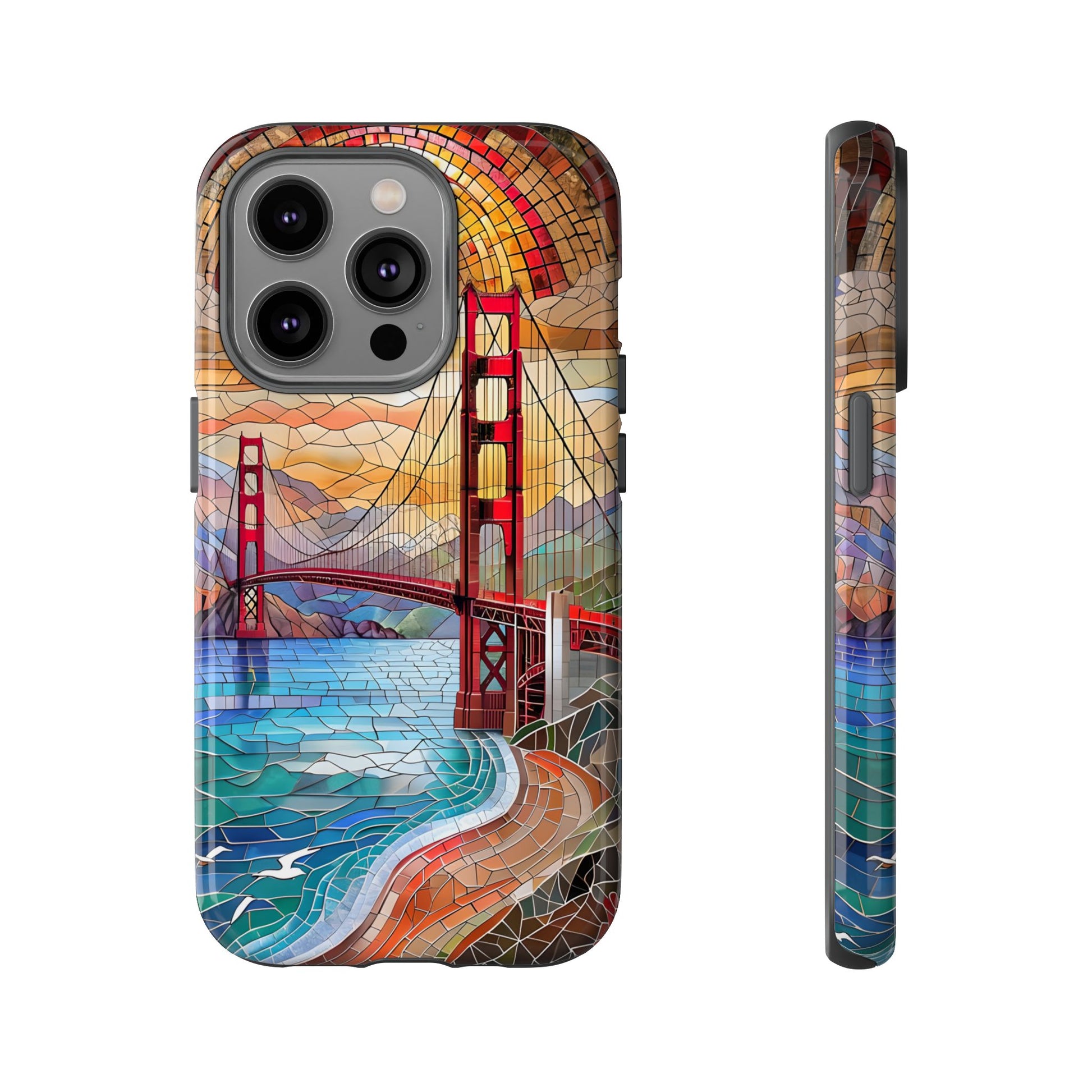 Golden Gate Bridge Phone Case, Artistic Phone Cover, Unique Gift for Travelers, Vibrant Cell Phone Accessory, Nature-Inspired Design