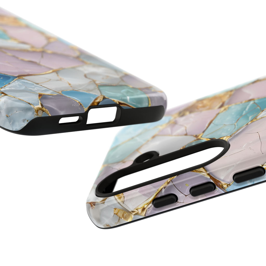 Colorful Phone Case - Tough Cases with Elegant Marble Design, Stylish Cover for Everyday Use, Gift for Her, Tech Accessory
