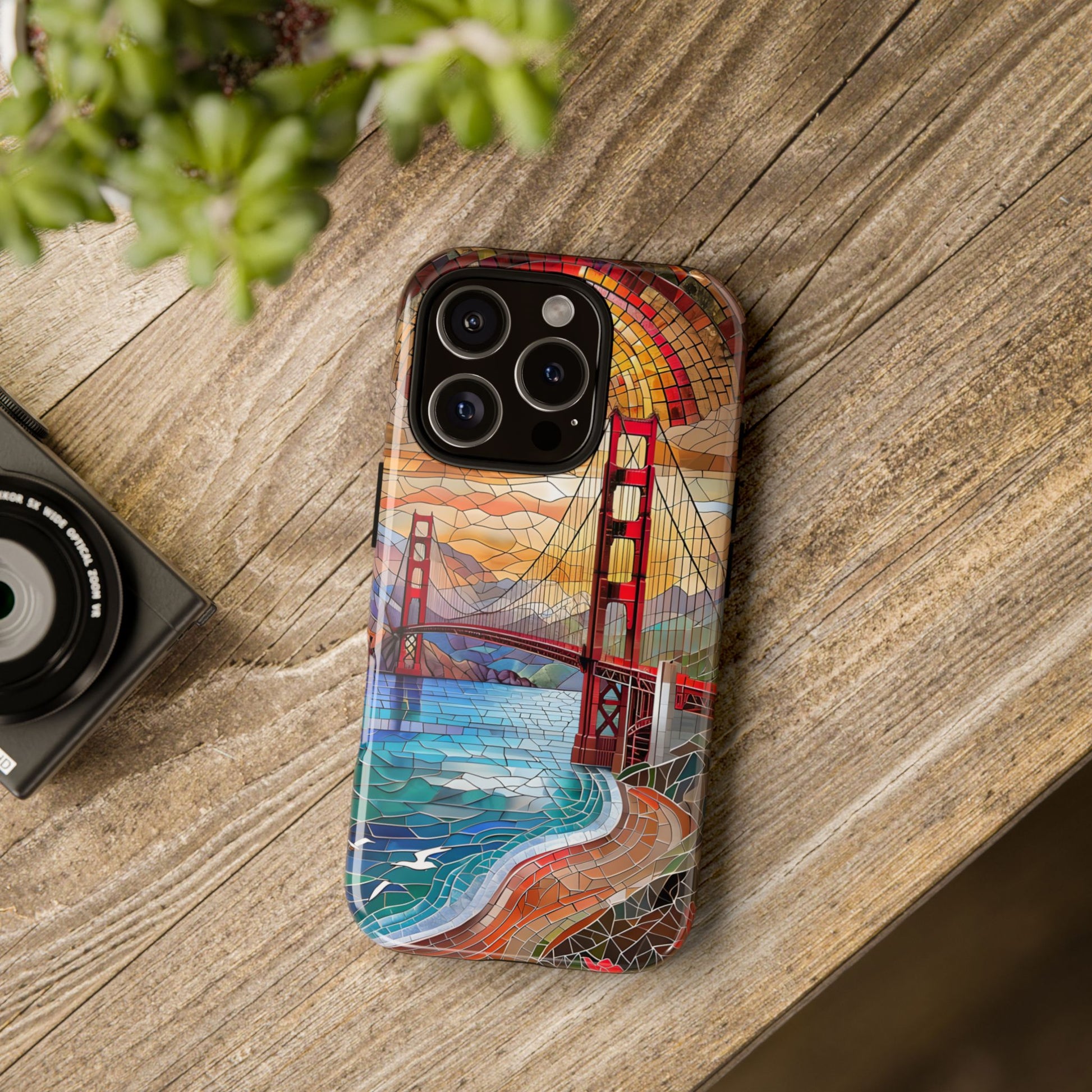 Golden Gate Bridge Phone Case, Artistic Phone Cover, Unique Gift for Travelers, Vibrant Cell Phone Accessory, Nature-Inspired Design