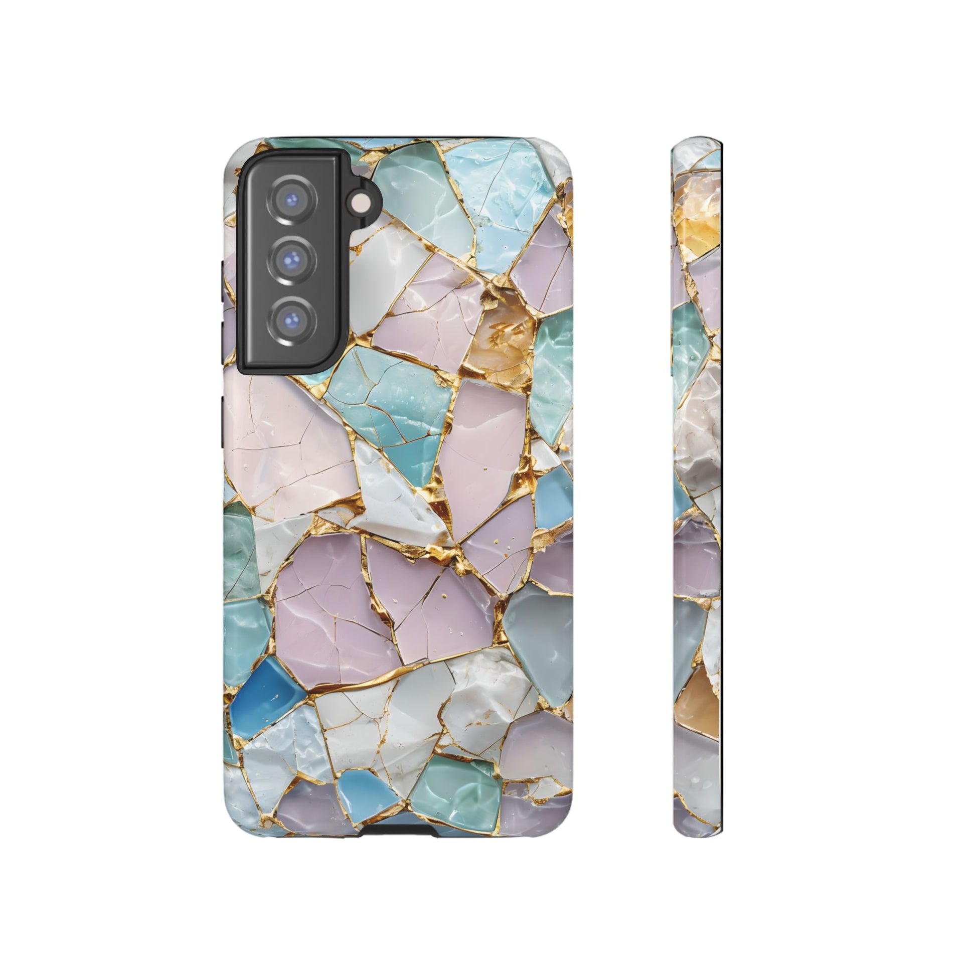 Colorful Phone Case - Tough Cases with Elegant Marble Design, Stylish Cover for Everyday Use, Gift for Her, Tech Accessory