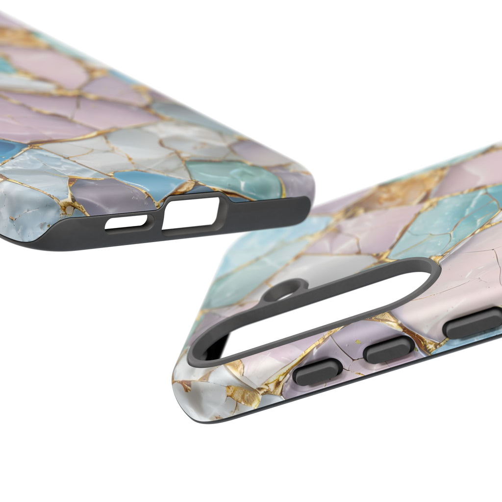 Colorful Phone Case - Tough Cases with Elegant Marble Design, Stylish Cover for Everyday Use, Gift for Her, Tech Accessory