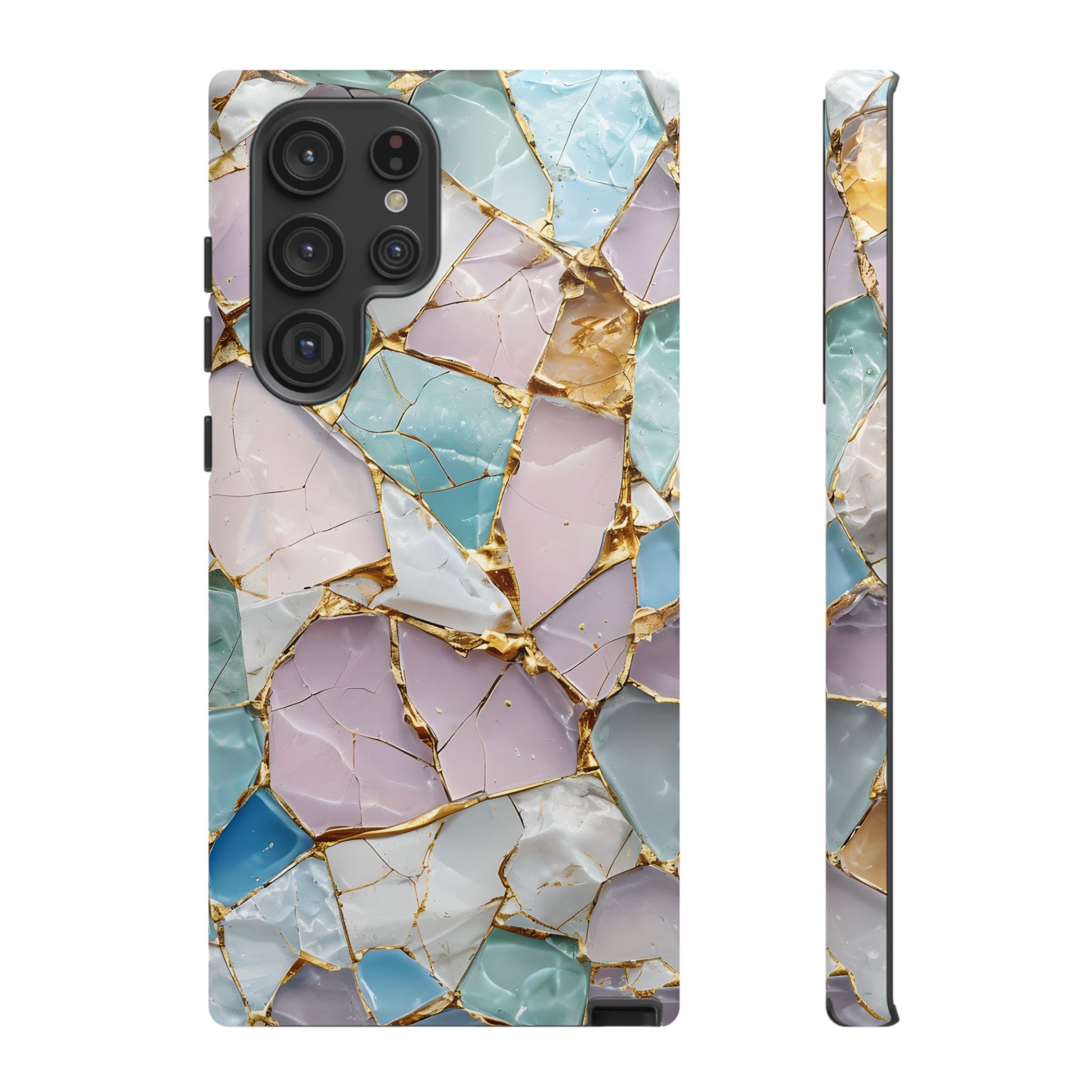 Colorful Phone Case - Tough Cases with Elegant Marble Design, Stylish Cover for Everyday Use, Gift for Her, Tech Accessory