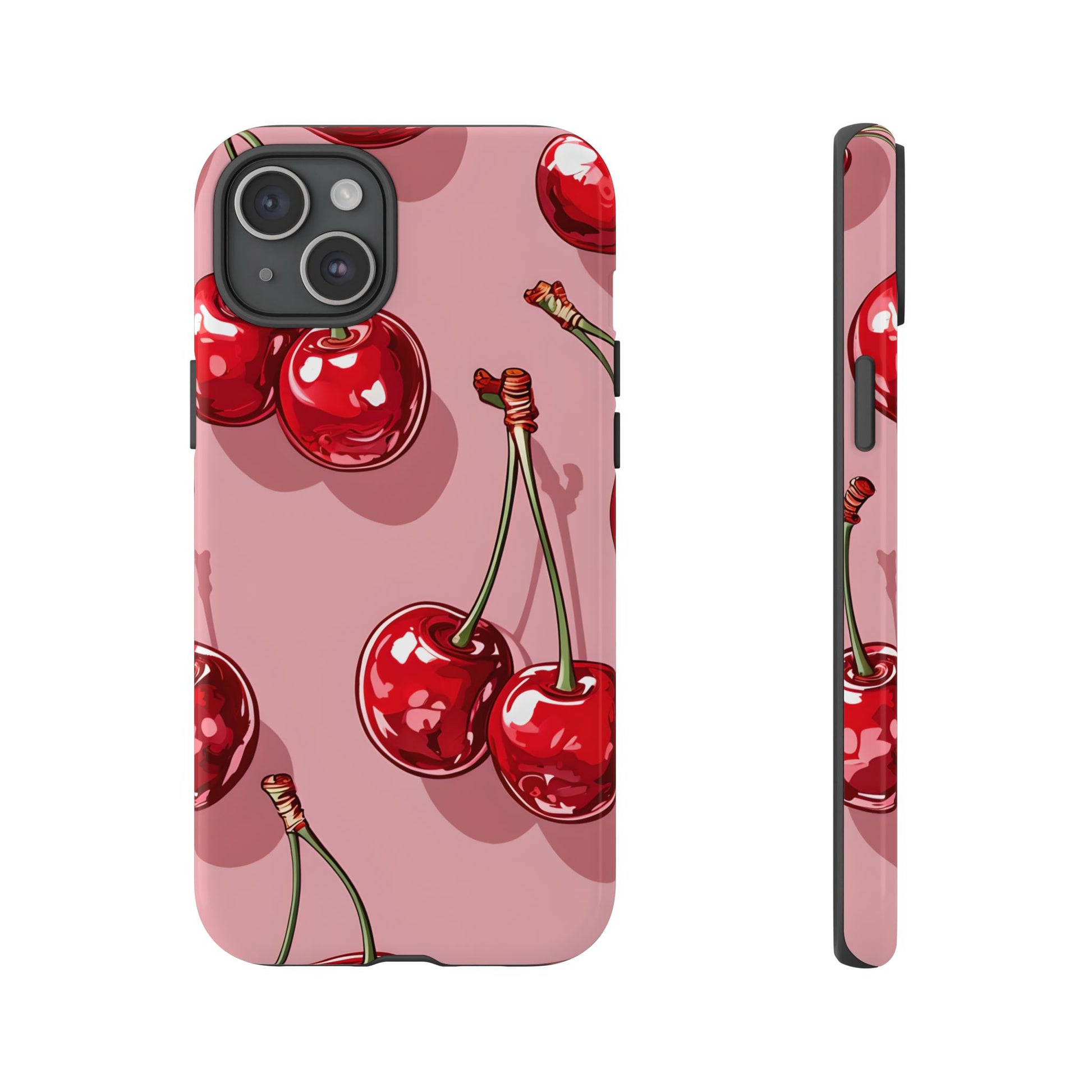 Cherry Blossom Phone Case, Tough Phone Cover, Cute Cherry Design, Summer Vibes, Phone Accessory, Gift for Her