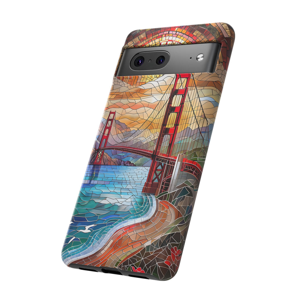 Golden Gate Bridge Phone Case, Artistic Phone Cover, Unique Gift for Travelers, Vibrant Cell Phone Accessory, Nature-Inspired Design