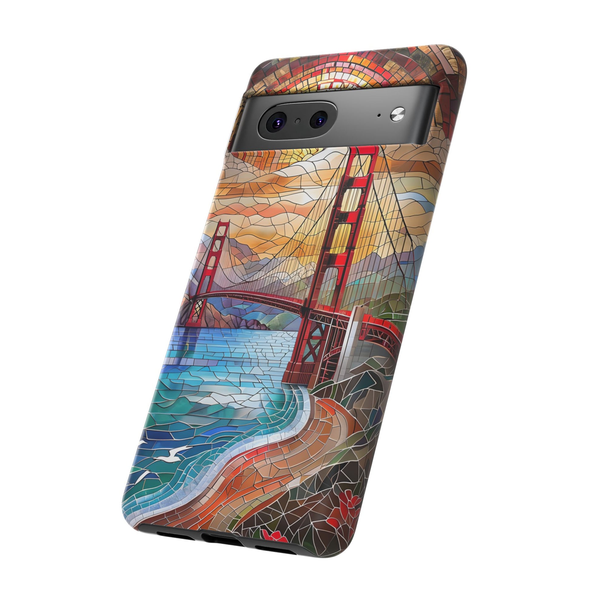 Golden Gate Bridge Phone Case, Artistic Phone Cover, Unique Gift for Travelers, Vibrant Cell Phone Accessory, Nature-Inspired Design