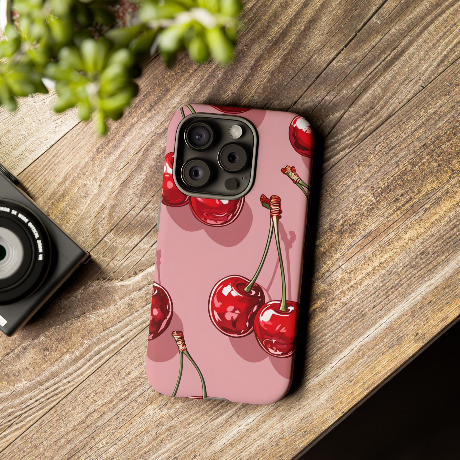 Cherry Blossom Phone Case, Tough Phone Cover, Cute Cherry Design, Summer Vibes, Phone Accessory, Gift for Her