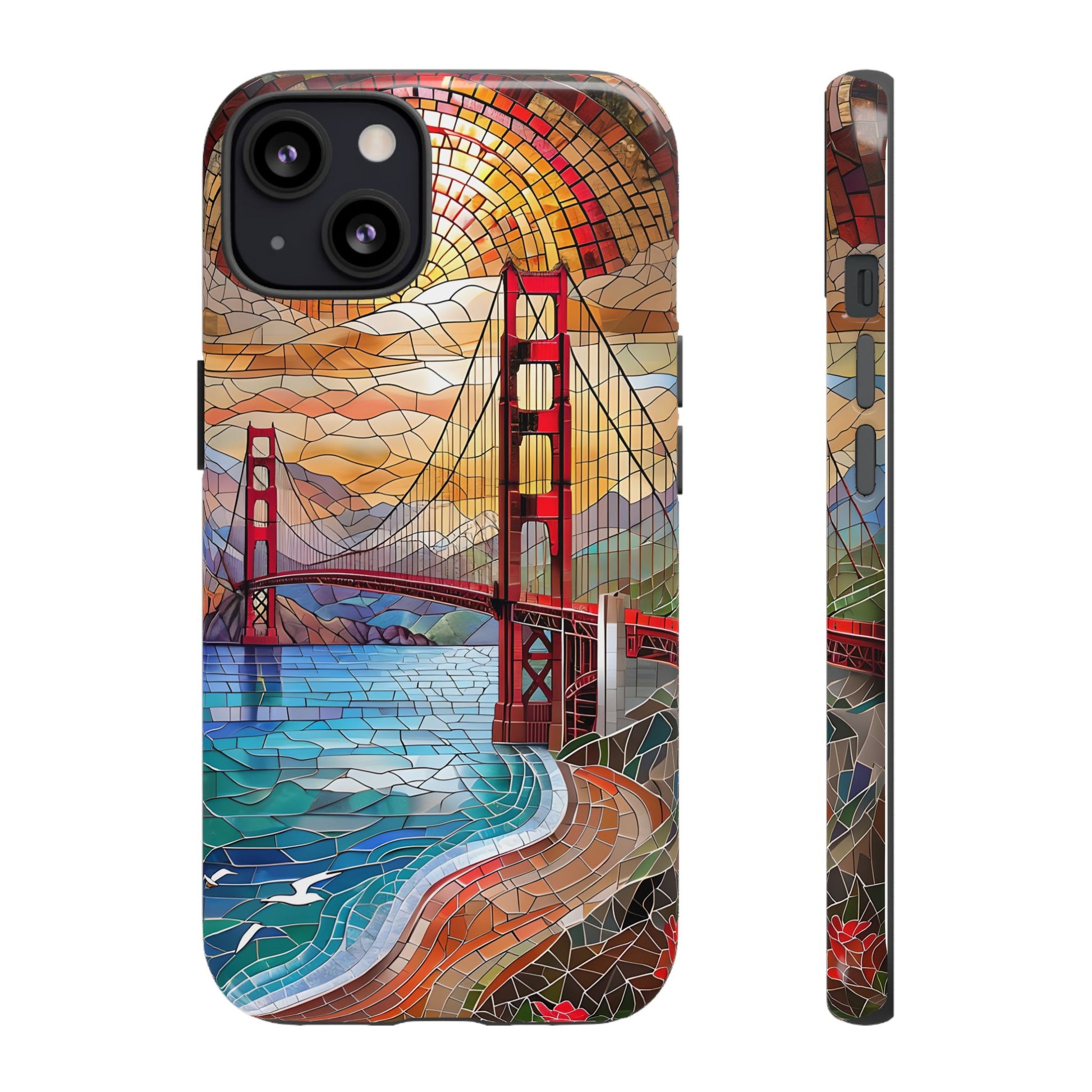 Golden Gate Bridge Phone Case, Artistic Phone Cover, Unique Gift for Travelers, Vibrant Cell Phone Accessory, Nature-Inspired Design