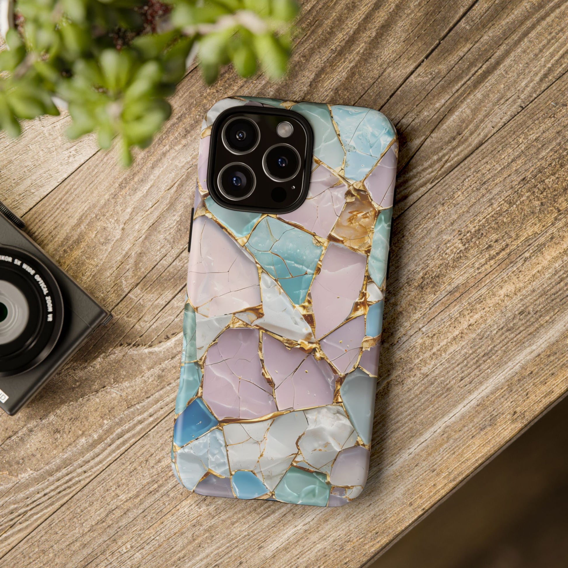 Colorful Phone Case - Tough Cases with Elegant Marble Design, Stylish Cover for Everyday Use, Gift for Her, Tech Accessory