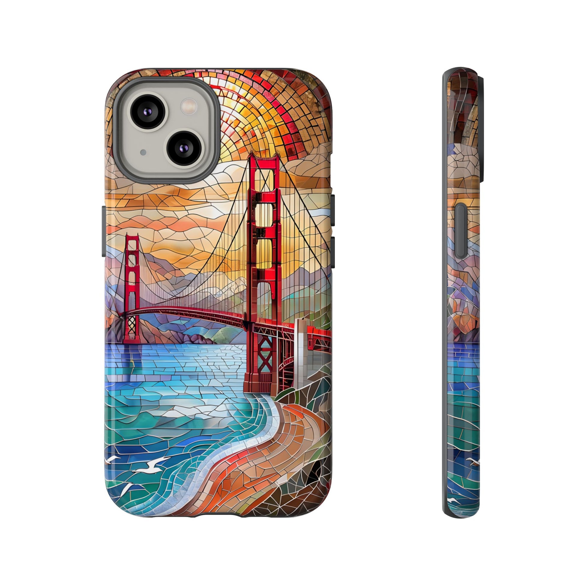 Golden Gate Bridge Phone Case, Artistic Phone Cover, Unique Gift for Travelers, Vibrant Cell Phone Accessory, Nature-Inspired Design