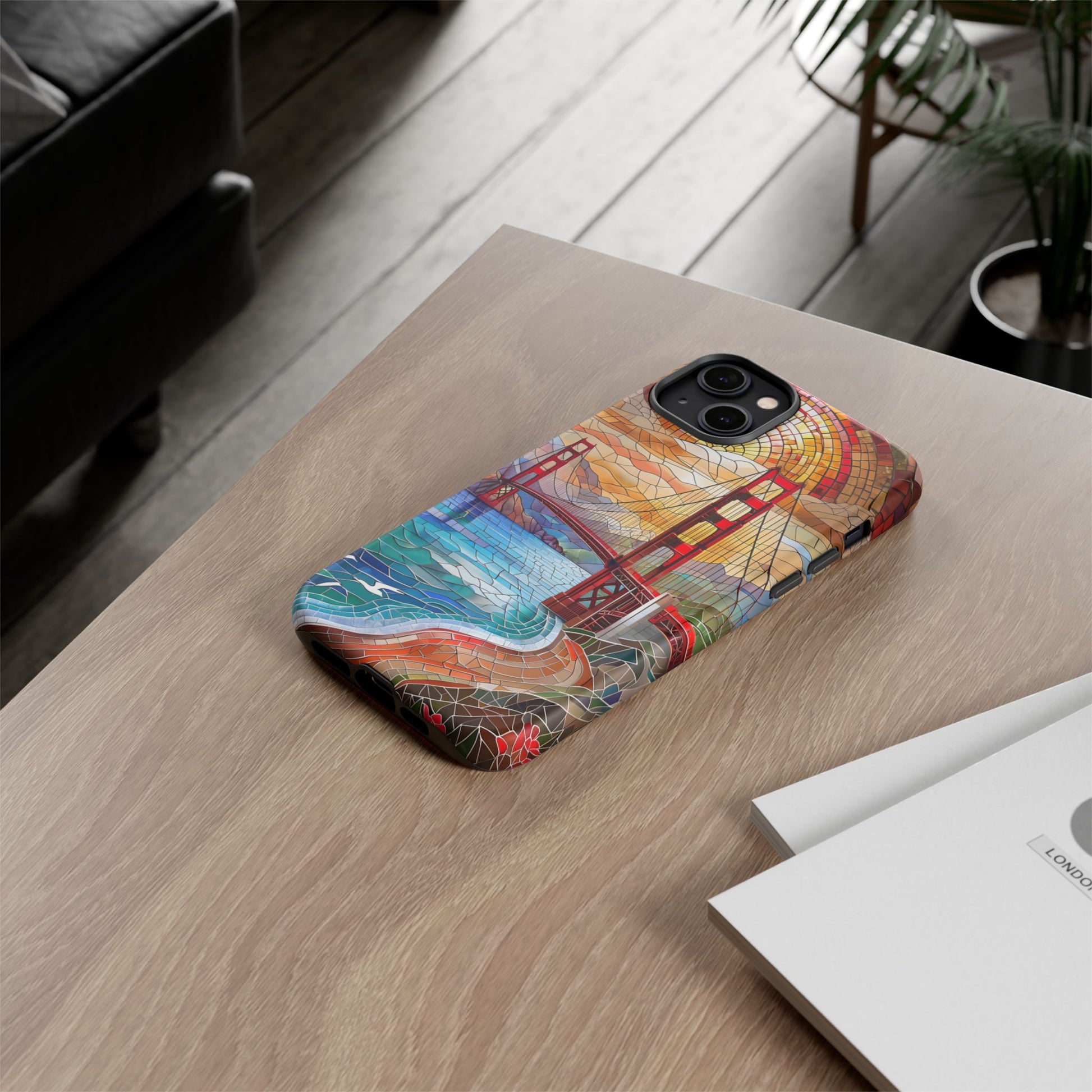 Golden Gate Bridge Phone Case, Artistic Phone Cover, Unique Gift for Travelers, Vibrant Cell Phone Accessory, Nature-Inspired Design