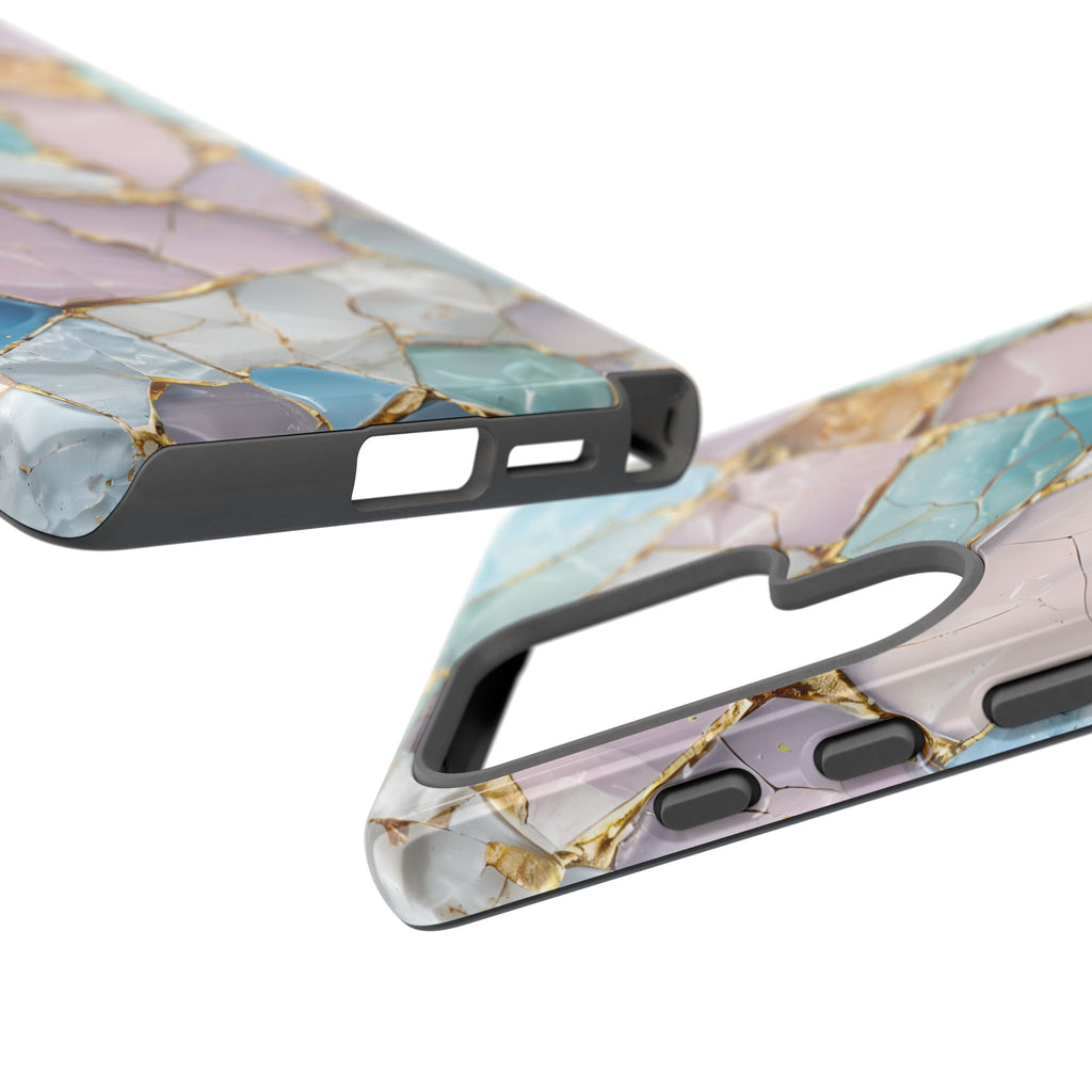 Colorful Phone Case - Tough Cases with Elegant Marble Design, Stylish Cover for Everyday Use, Gift for Her, Tech Accessory