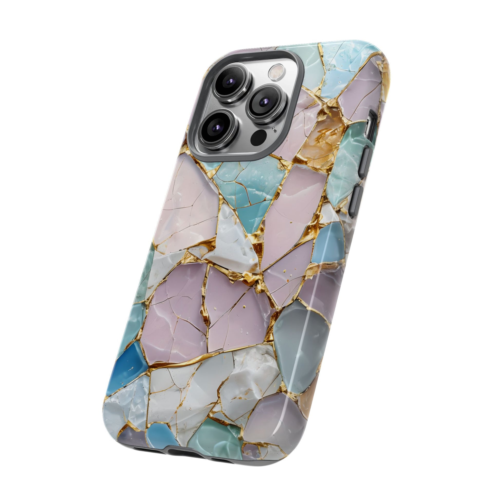 Colorful Phone Case - Tough Cases with Elegant Marble Design, Stylish Cover for Everyday Use, Gift for Her, Tech Accessory