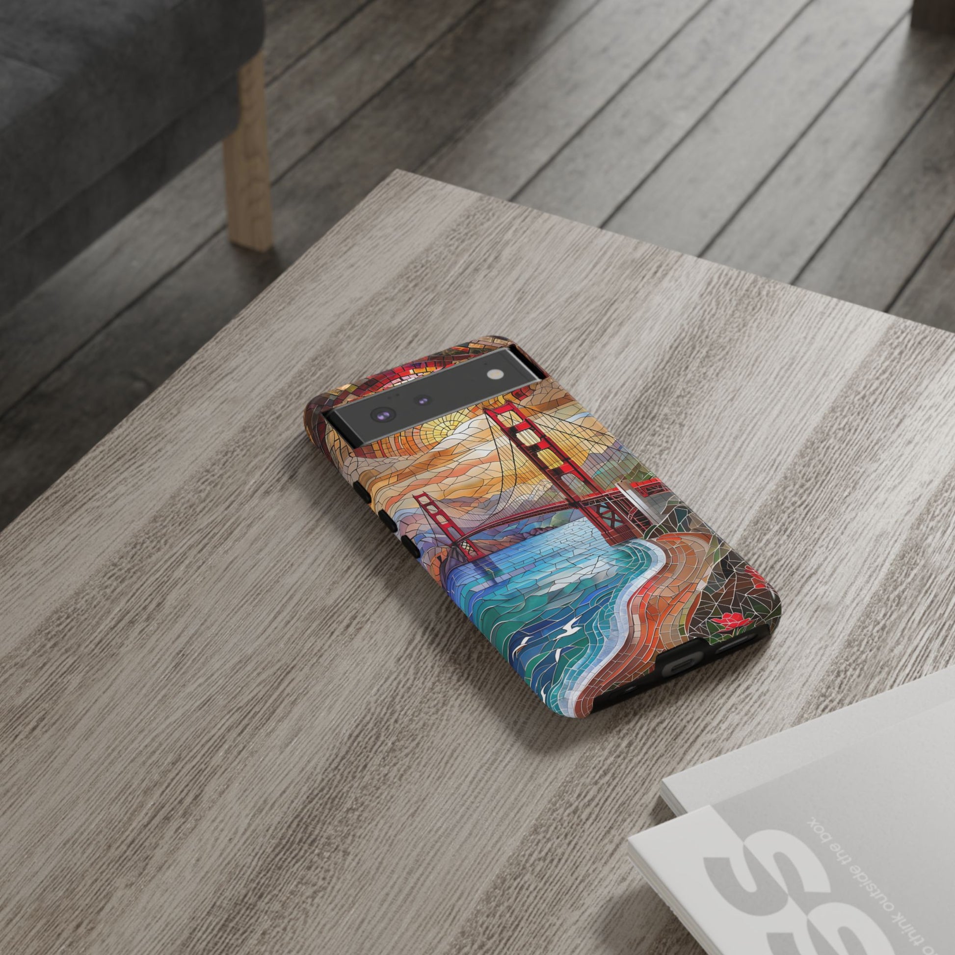 Golden Gate Bridge Phone Case, Artistic Phone Cover, Unique Gift for Travelers, Vibrant Cell Phone Accessory, Nature-Inspired Design