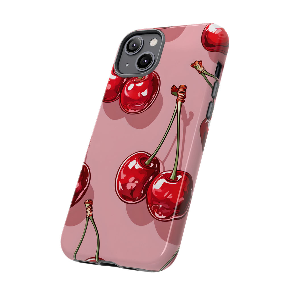 Cherry Blossom Phone Case, Tough Phone Cover, Cute Cherry Design, Summer Vibes, Phone Accessory, Gift for Her
