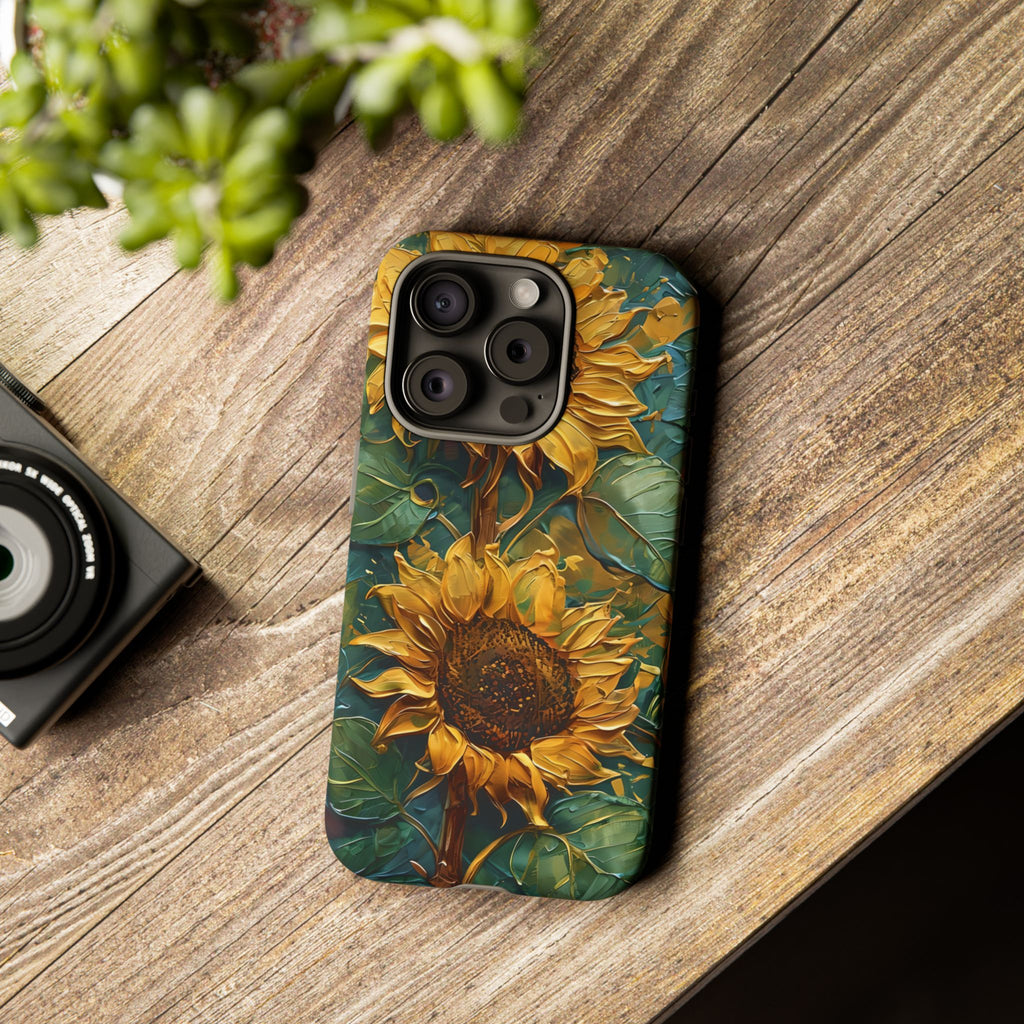 Sunflower Tough Phone Case - Floral Protection, Gift for Nature Lovers, Customizable, Summer Vibes, Eco-Friendly Accessories
