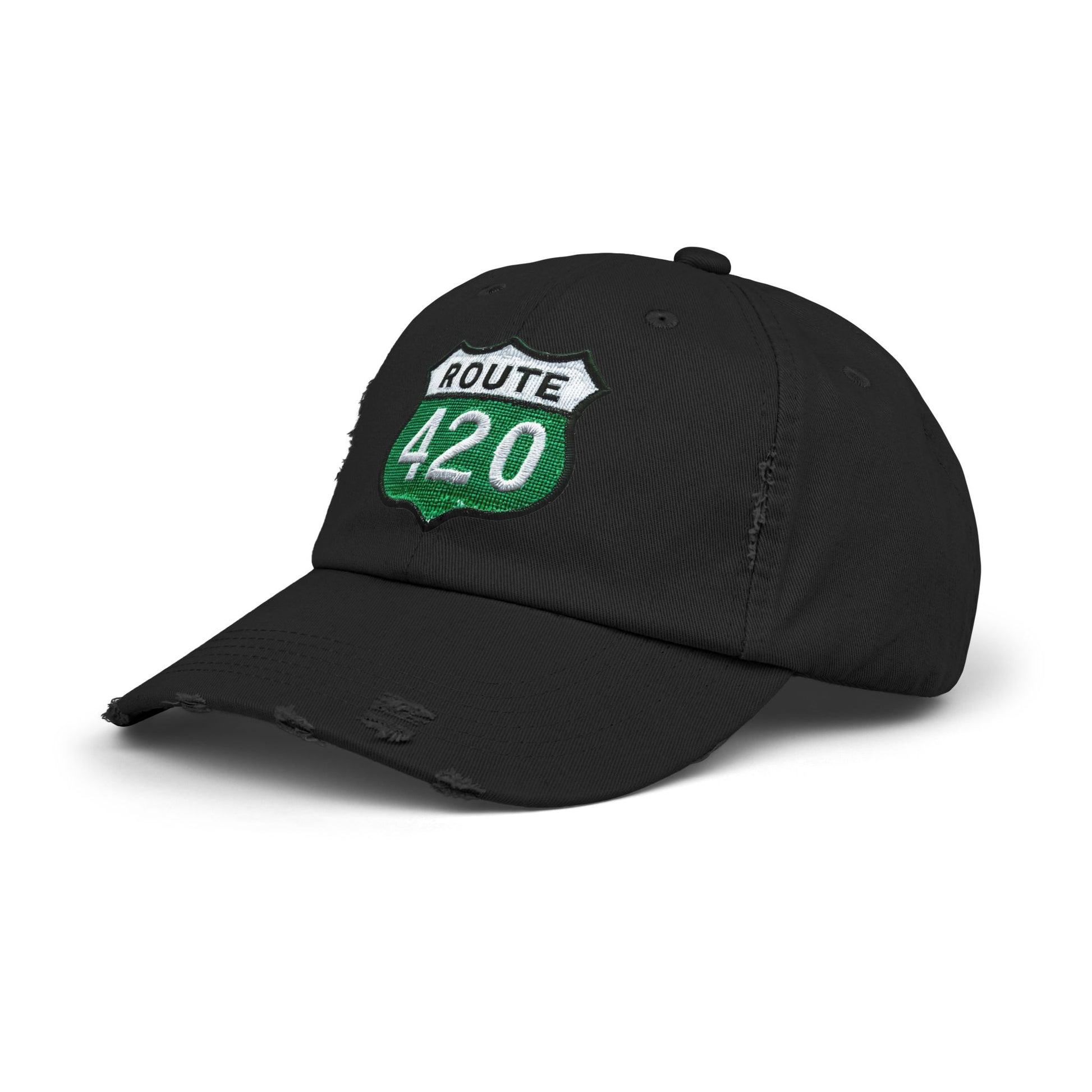 Route 420 Unisex Distressed Cap, Vintage Hat, Cool Casual Accessory, Perfect for Road Trips, Gift for Travelers, Outdoor Adventure Gear