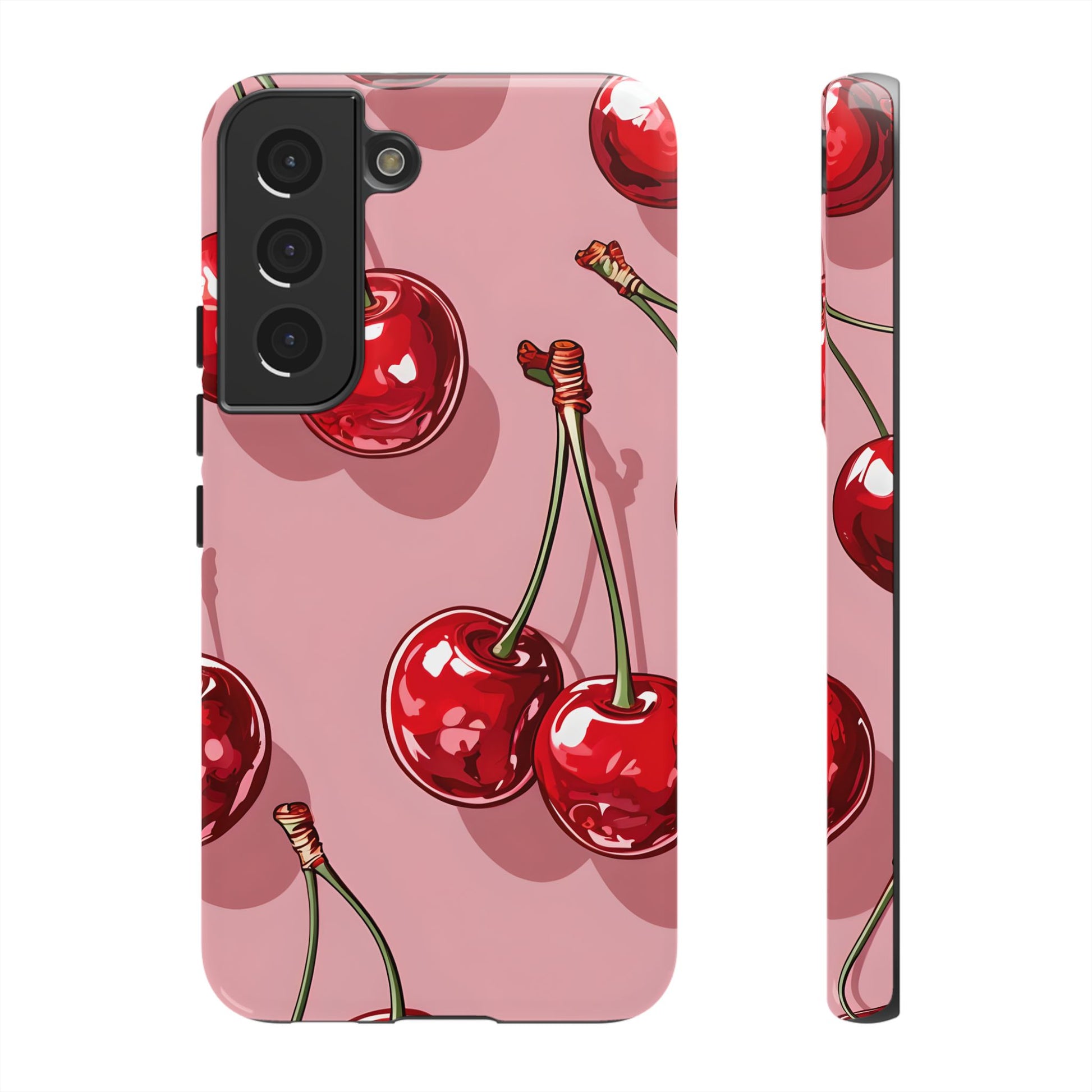 Cherry Blossom Phone Case, Tough Phone Cover, Cute Cherry Design, Summer Vibes, Phone Accessory, Gift for Her