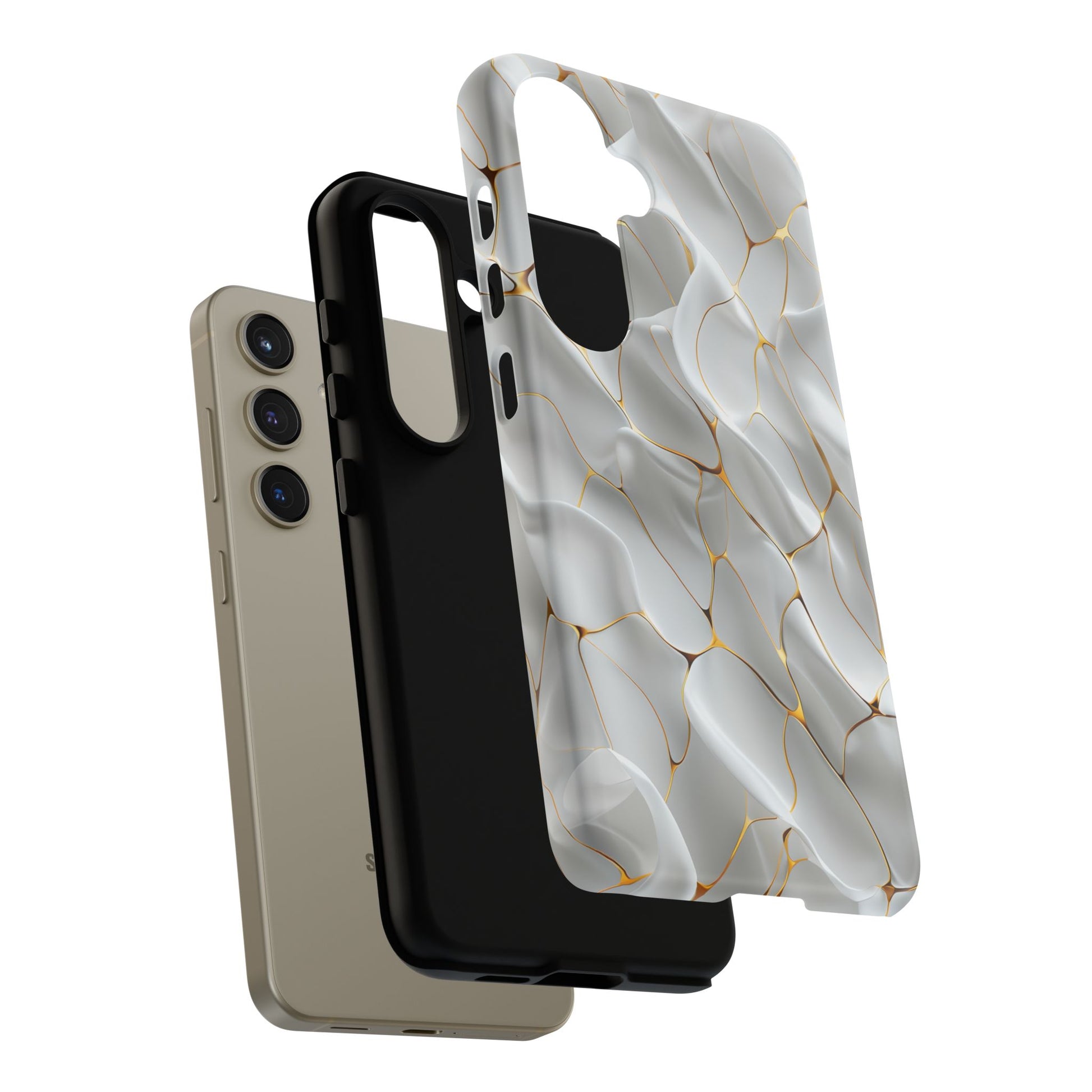 Elegant Phone Case with Golden Accents, Protective Mobile Cover, Stylish Tech Accessory, Perfect Gift for Any Occasion