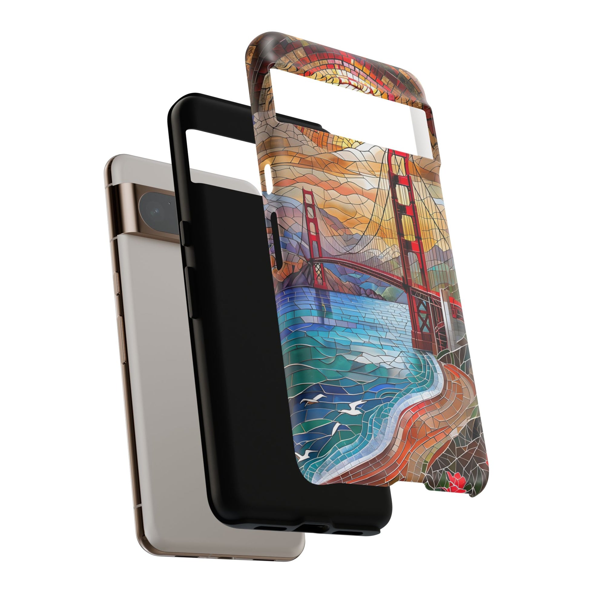 Golden Gate Bridge Phone Case, Artistic Phone Cover, Unique Gift for Travelers, Vibrant Cell Phone Accessory, Nature-Inspired Design