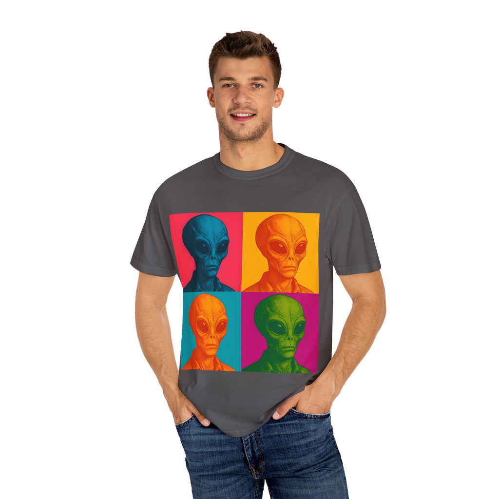 Pop Art Alien T-Shirt | Casual Wear, Gifts for Sci-Fi Fans, Vintage Style, Unisex Graphic Tee, Summer Fashion
