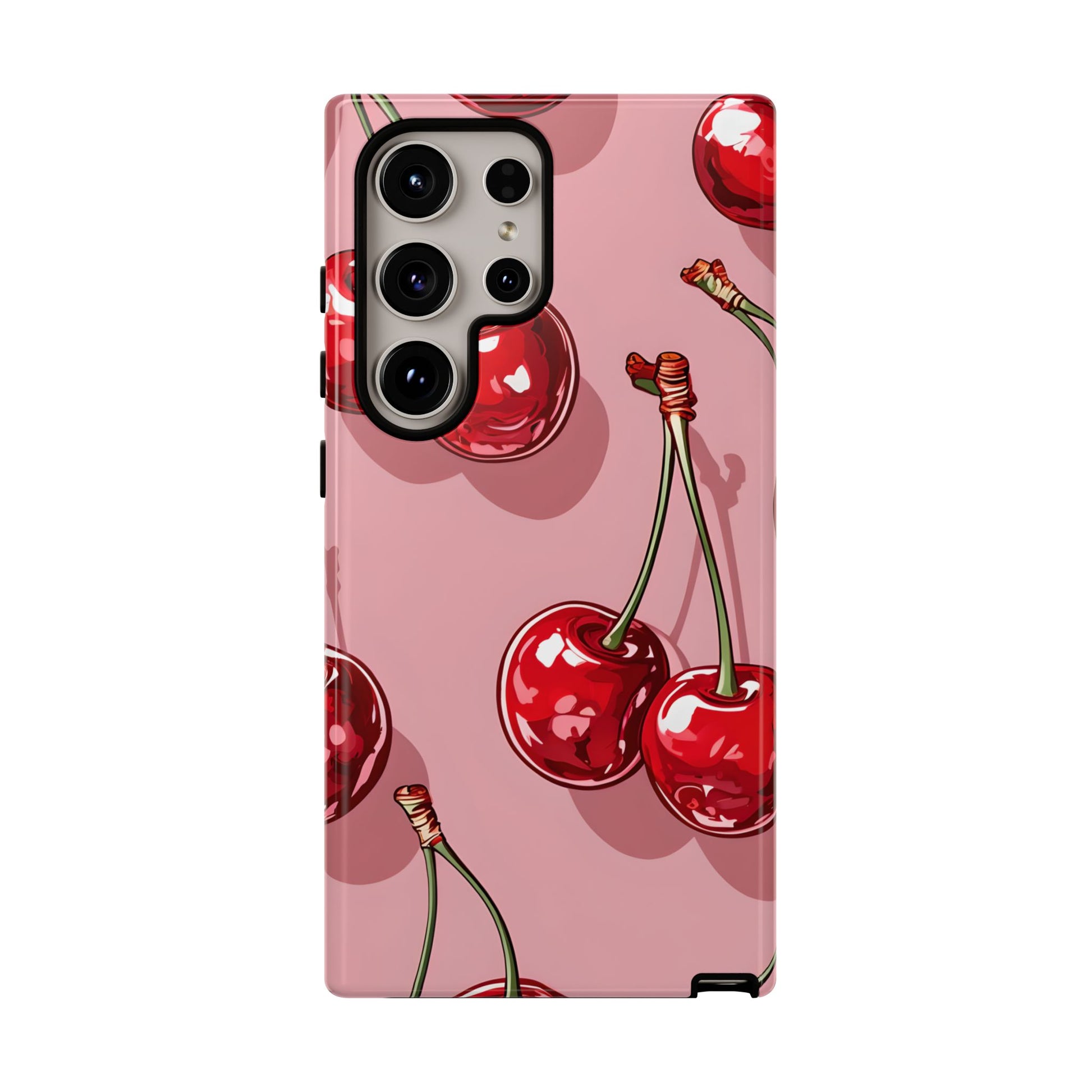 Cherry Blossom Phone Case, Tough Phone Cover, Cute Cherry Design, Summer Vibes, Phone Accessory, Gift for Her