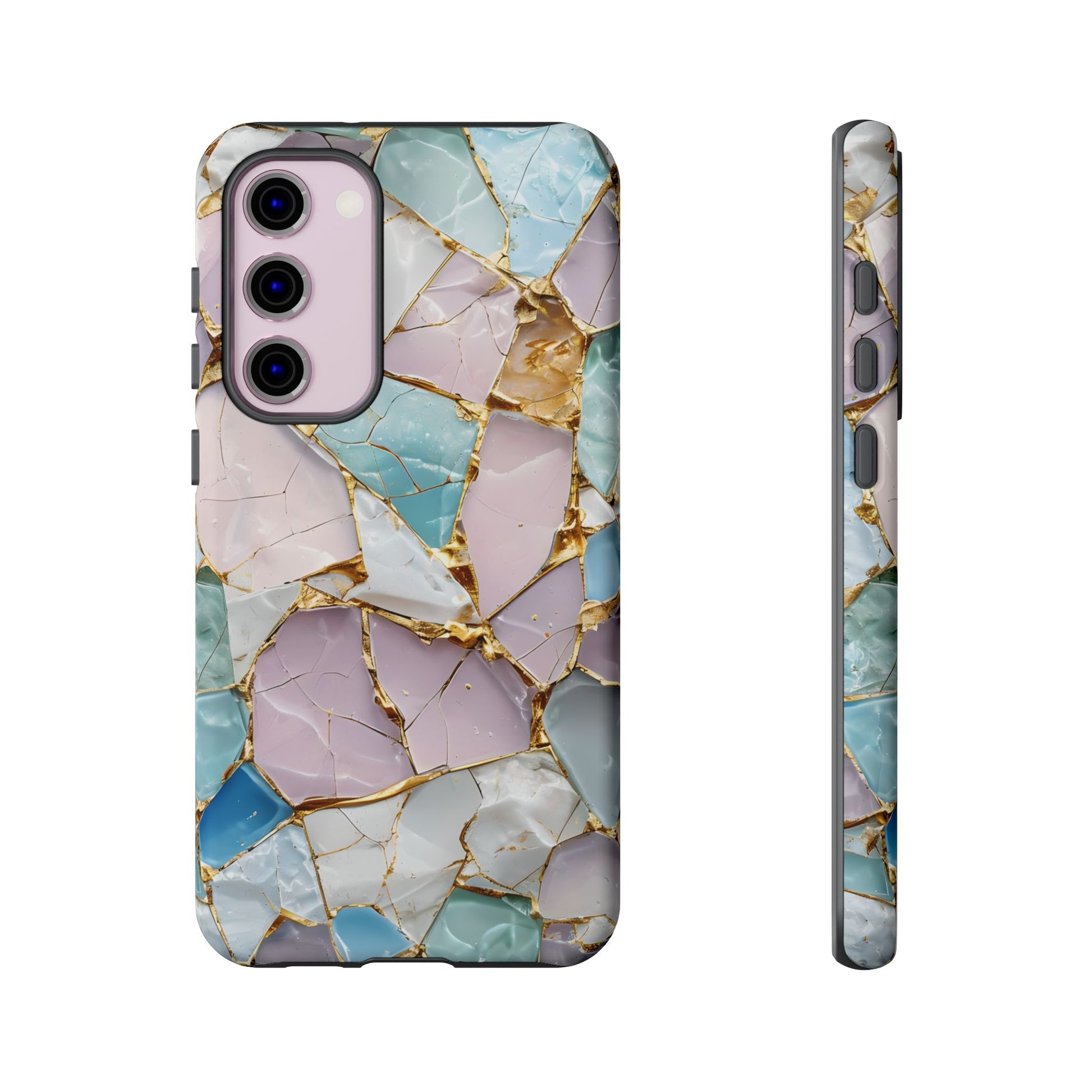 Colorful Phone Case - Tough Cases with Elegant Marble Design, Stylish Cover for Everyday Use, Gift for Her, Tech Accessory