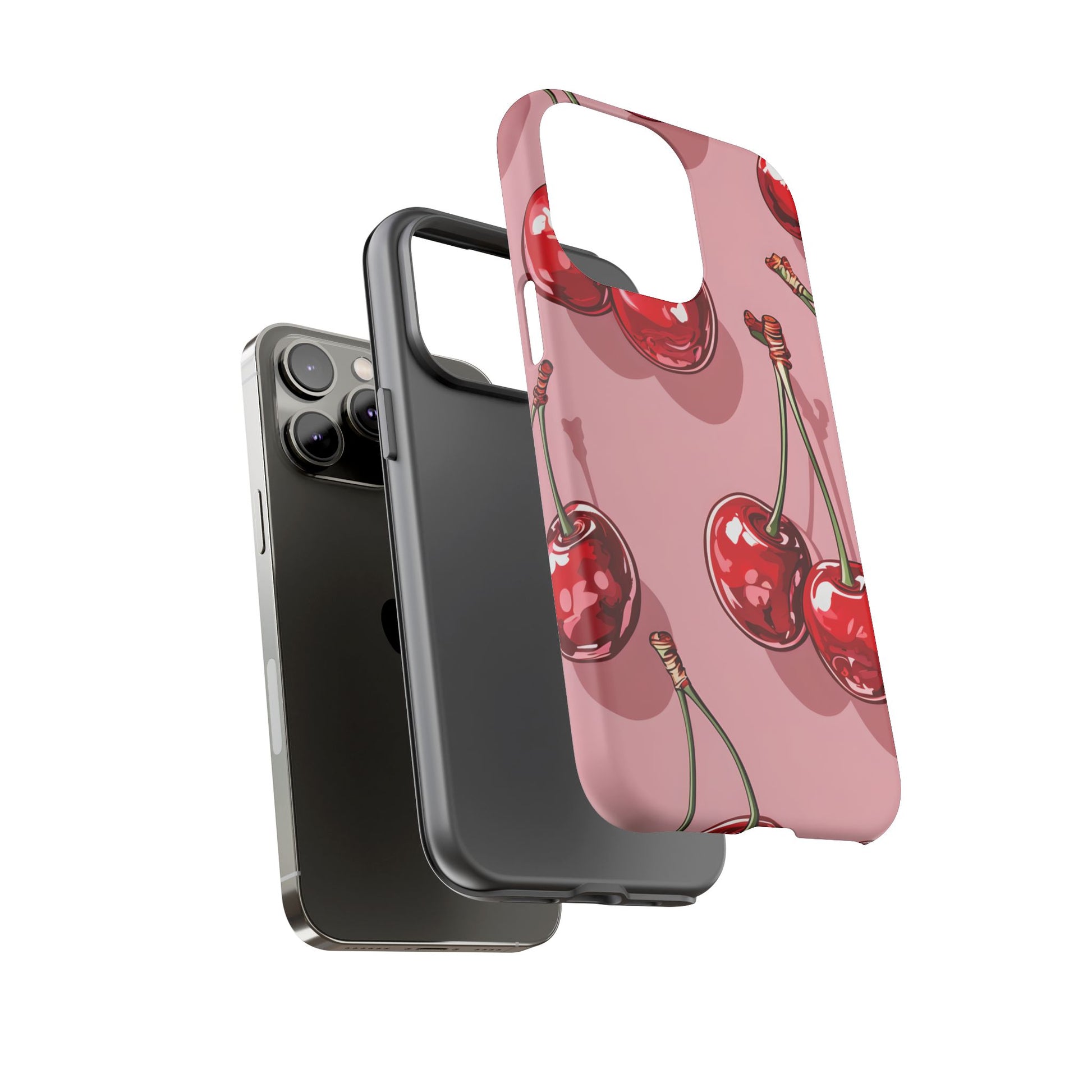 Cherry Blossom Phone Case, Tough Phone Cover, Cute Cherry Design, Summer Vibes, Phone Accessory, Gift for Her
