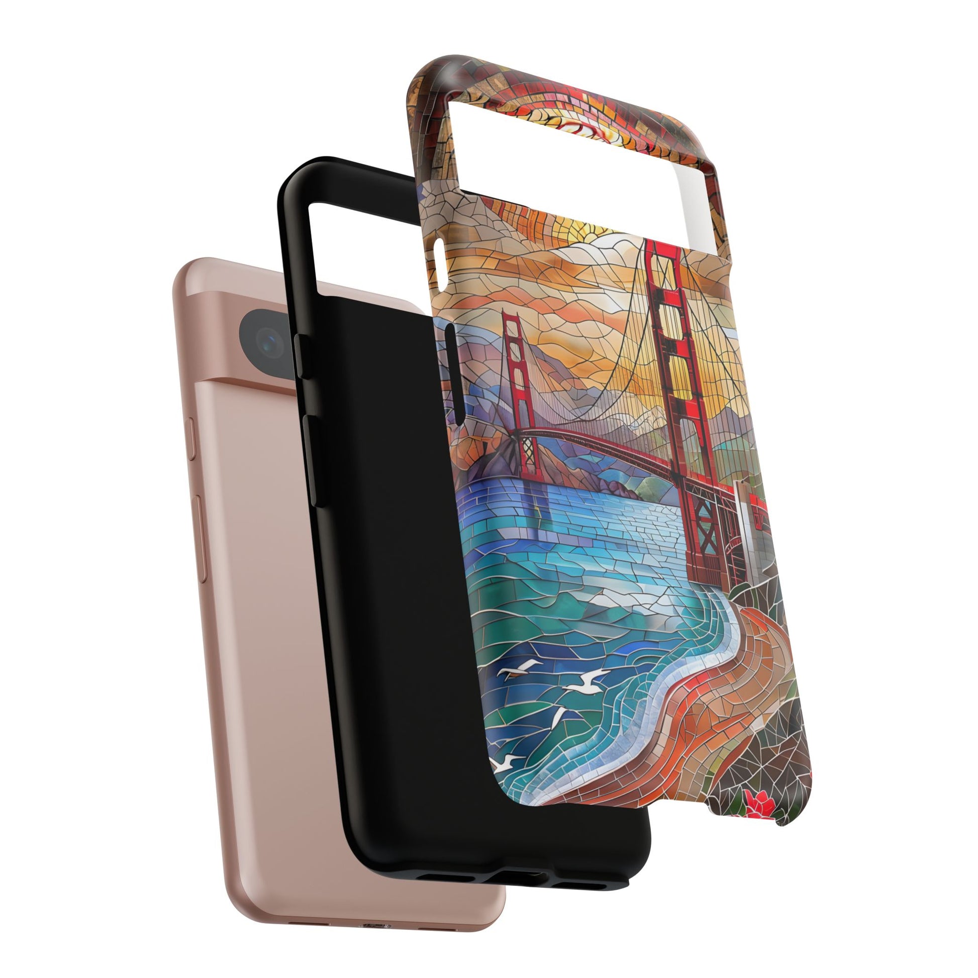 Golden Gate Bridge Phone Case, Artistic Phone Cover, Unique Gift for Travelers, Vibrant Cell Phone Accessory, Nature-Inspired Design