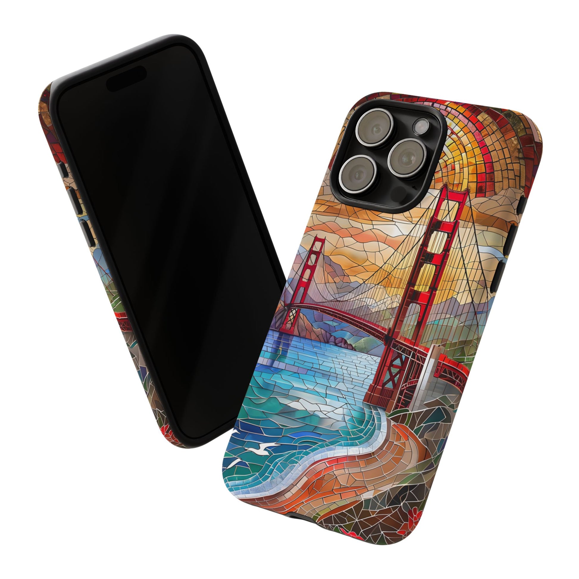 Golden Gate Bridge Phone Case, Artistic Phone Cover, Unique Gift for Travelers, Vibrant Cell Phone Accessory, Nature-Inspired Design