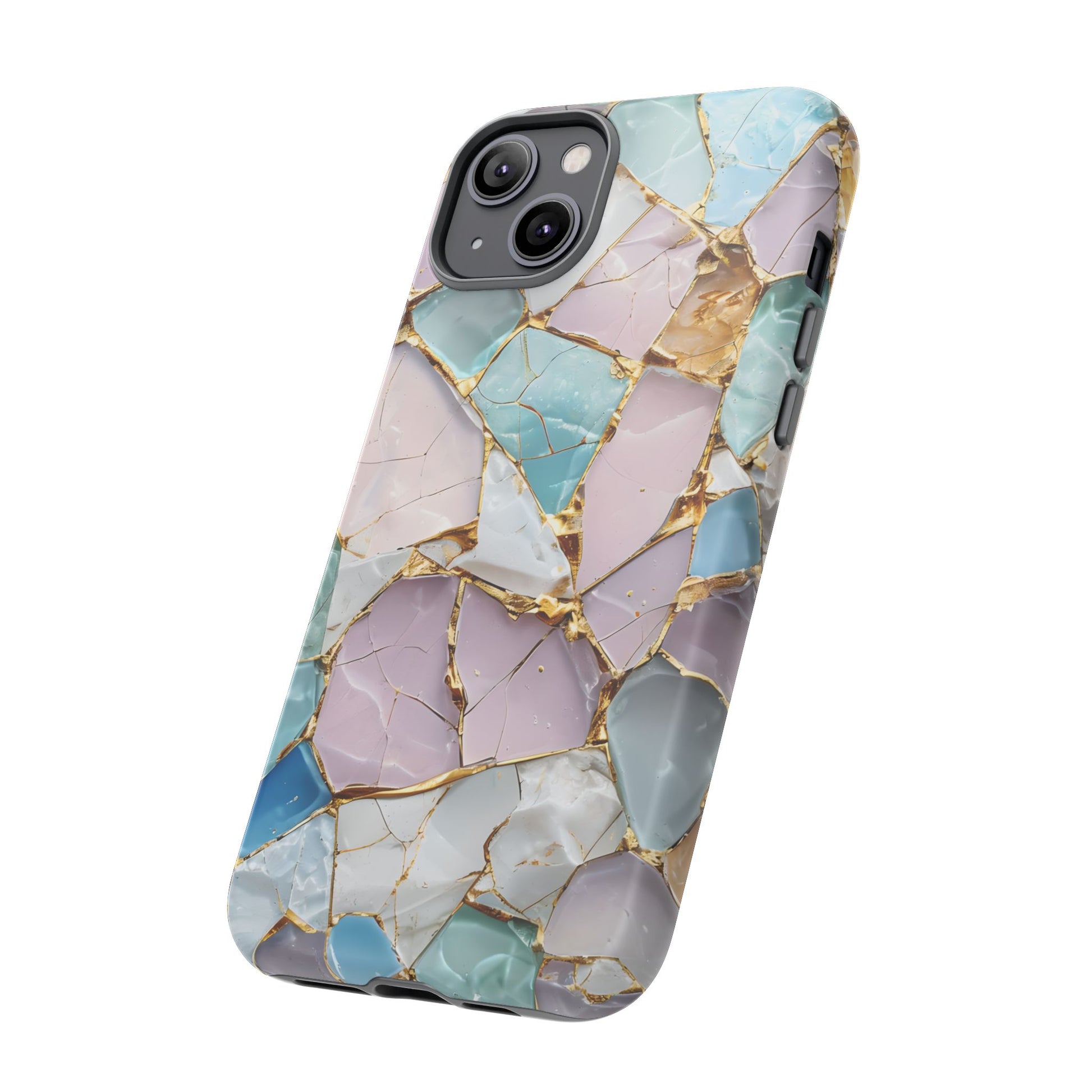 Colorful Phone Case - Tough Cases with Elegant Marble Design, Stylish Cover for Everyday Use, Gift for Her, Tech Accessory