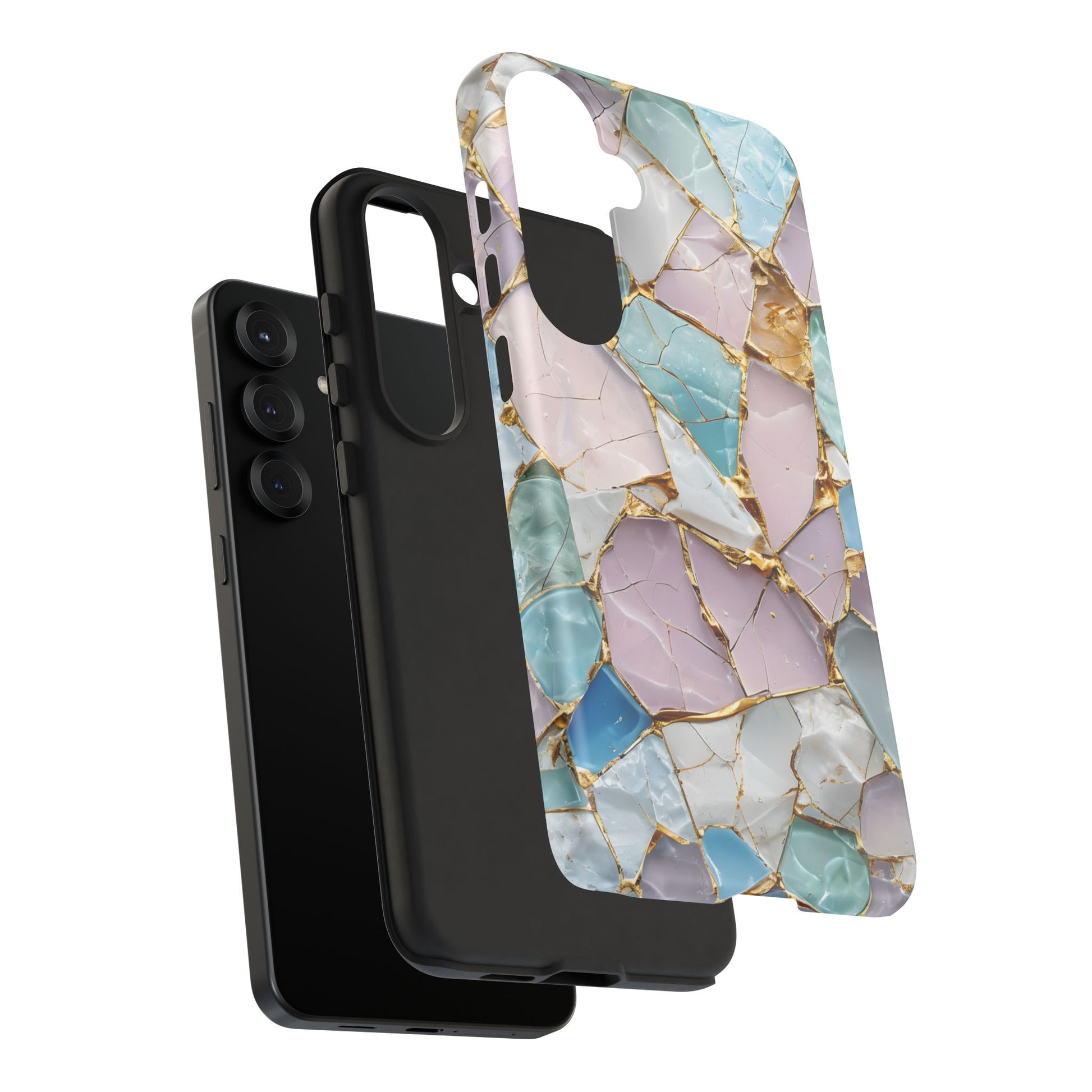Colorful Phone Case - Tough Cases with Elegant Marble Design, Stylish Cover for Everyday Use, Gift for Her, Tech Accessory