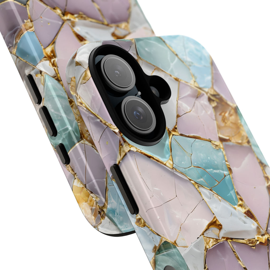 Colorful Phone Case - Tough Cases with Elegant Marble Design, Stylish Cover for Everyday Use, Gift for Her, Tech Accessory