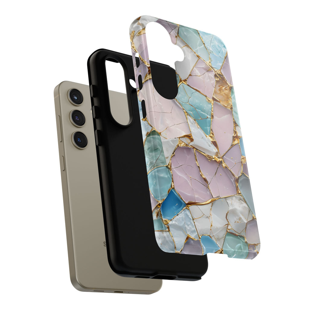 Colorful Phone Case - Tough Cases with Elegant Marble Design, Stylish Cover for Everyday Use, Gift for Her, Tech Accessory