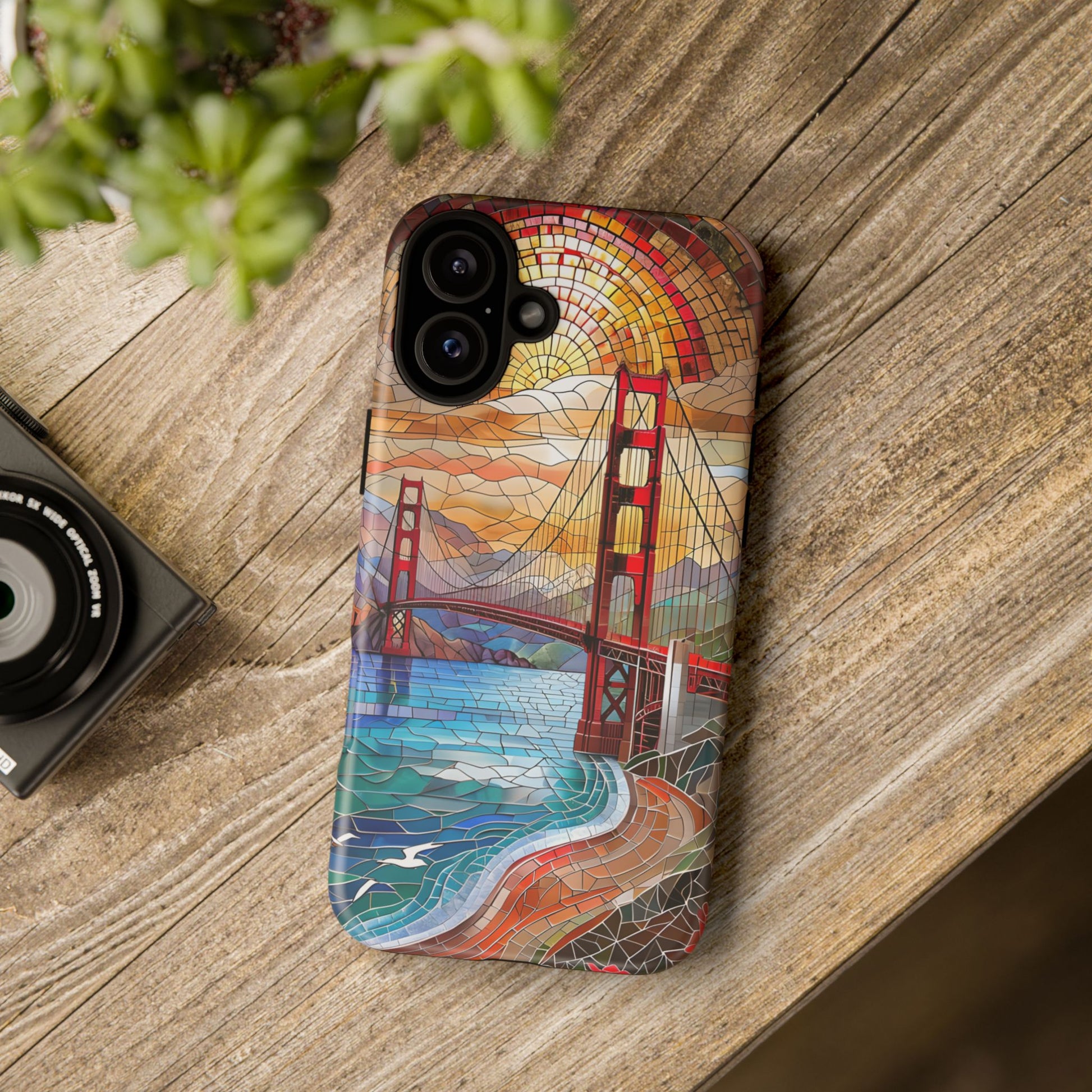 Golden Gate Bridge Phone Case, Artistic Phone Cover, Unique Gift for Travelers, Vibrant Cell Phone Accessory, Nature-Inspired Design