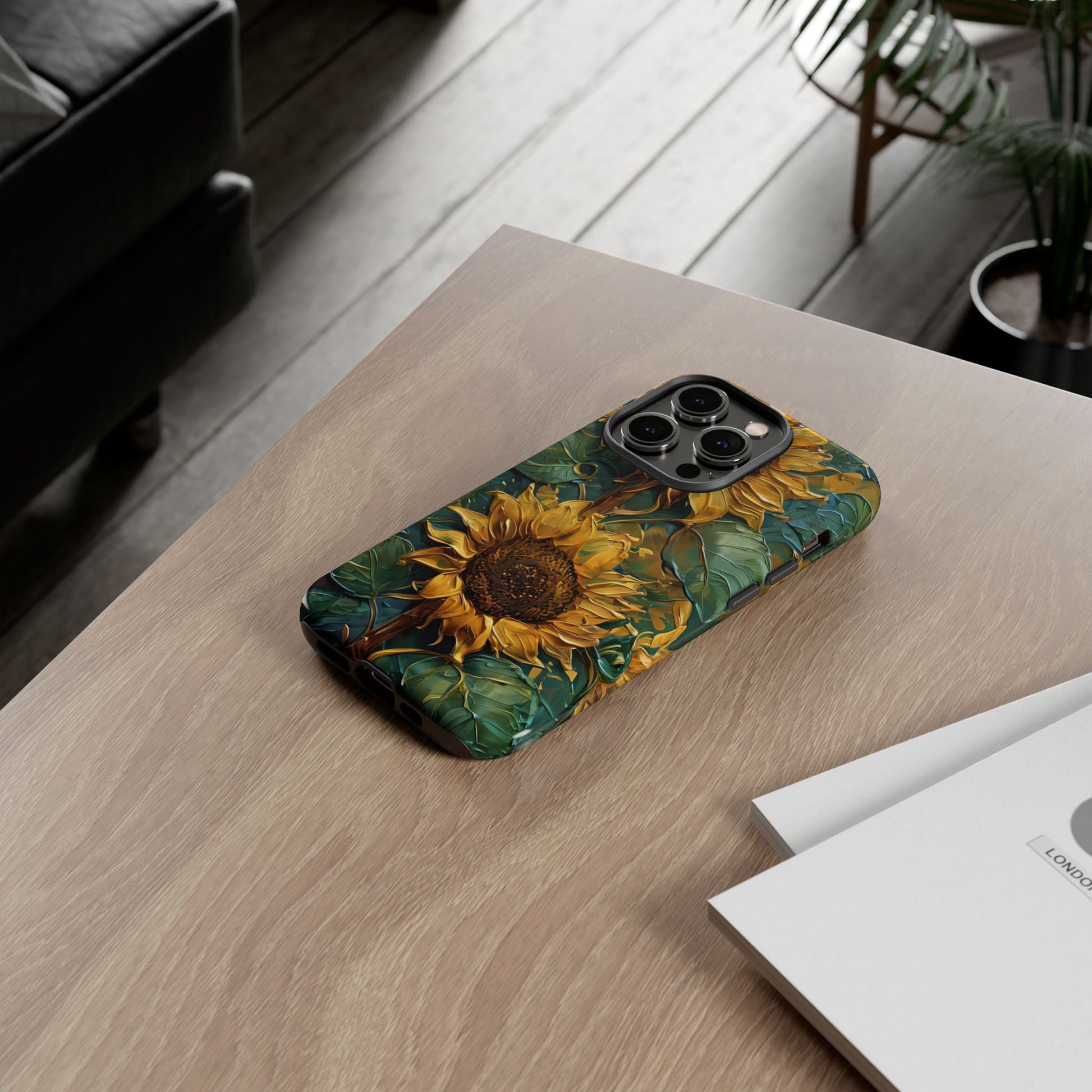 Sunflower Tough Phone Case - Floral Protection, Gift for Nature Lovers, Customizable, Summer Vibes, Eco-Friendly Accessories