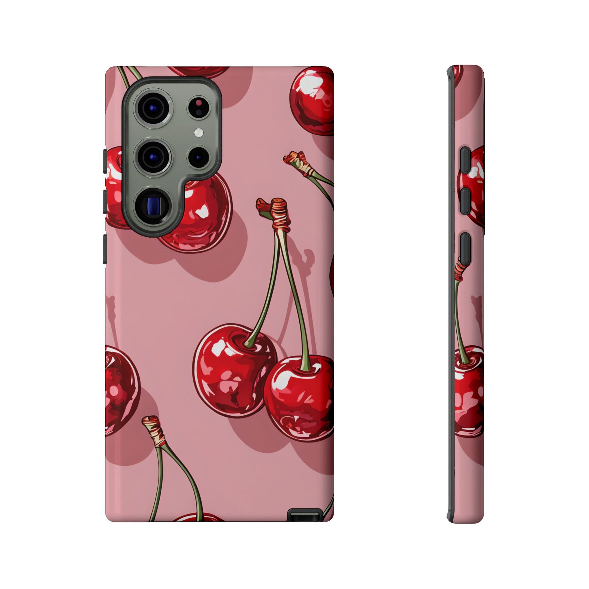 Cherry Blossom Phone Case, Tough Phone Cover, Cute Cherry Design, Summer Vibes, Phone Accessory, Gift for Her