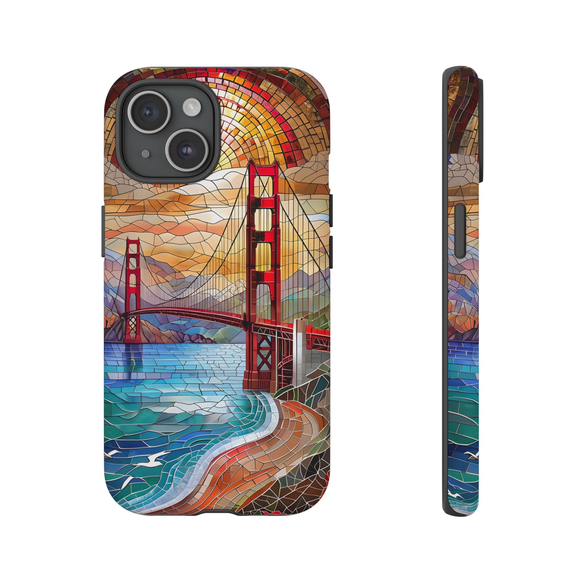 Golden Gate Bridge Phone Case, Artistic Phone Cover, Unique Gift for Travelers, Vibrant Cell Phone Accessory, Nature-Inspired Design