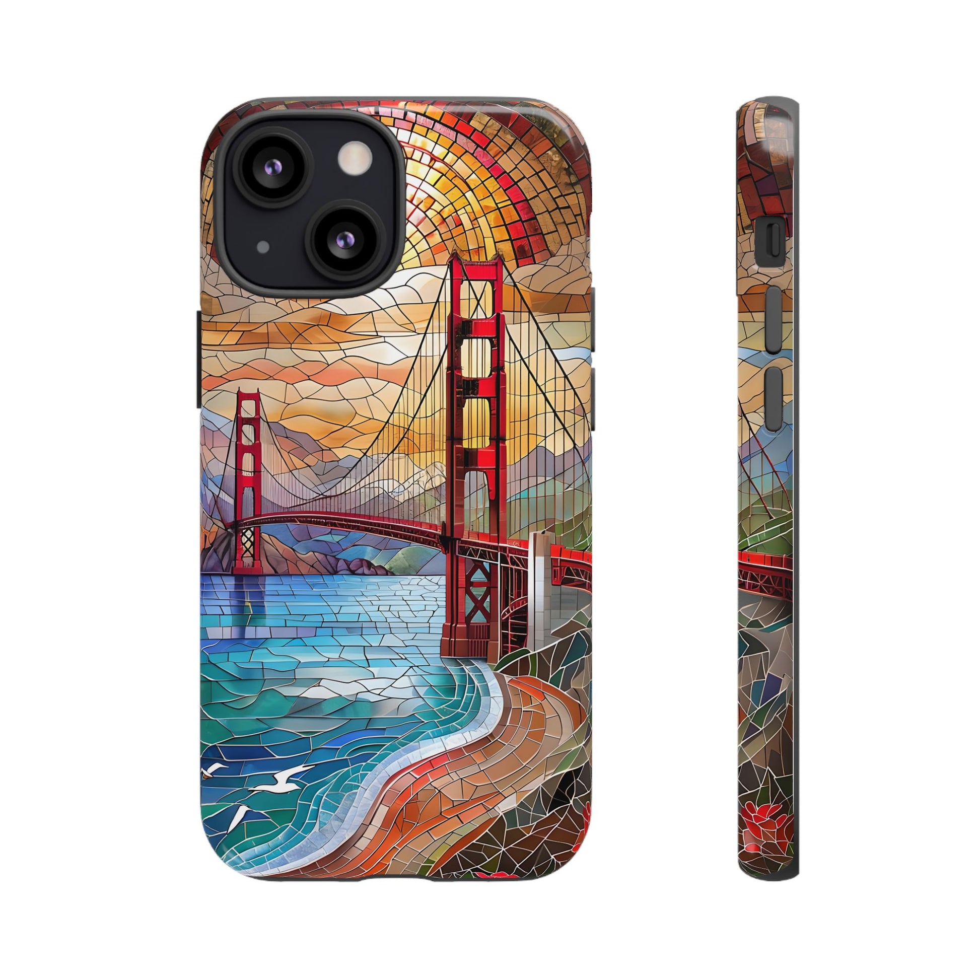 Golden Gate Bridge Phone Case, Artistic Phone Cover, Unique Gift for Travelers, Vibrant Cell Phone Accessory, Nature-Inspired Design