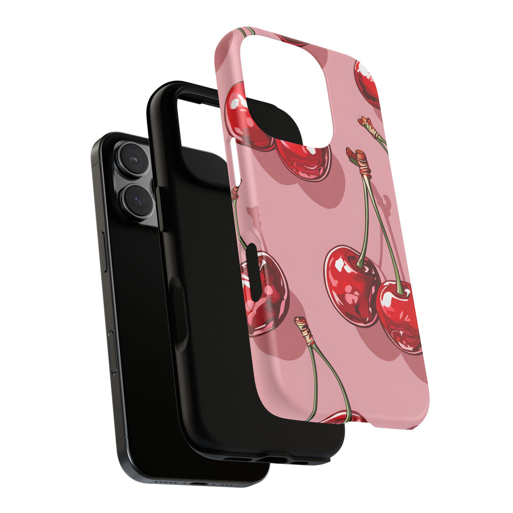 Cherry Blossom Phone Case, Tough Phone Cover, Cute Cherry Design, Summer Vibes, Phone Accessory, Gift for Her