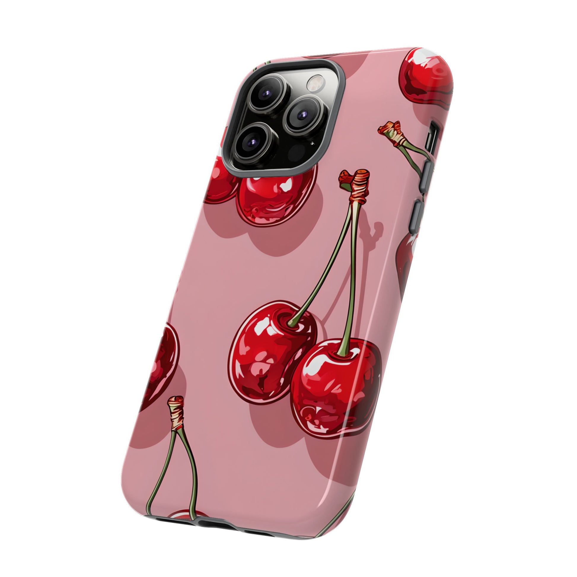 Cherry Blossom Phone Case, Tough Phone Cover, Cute Cherry Design, Summer Vibes, Phone Accessory, Gift for Her
