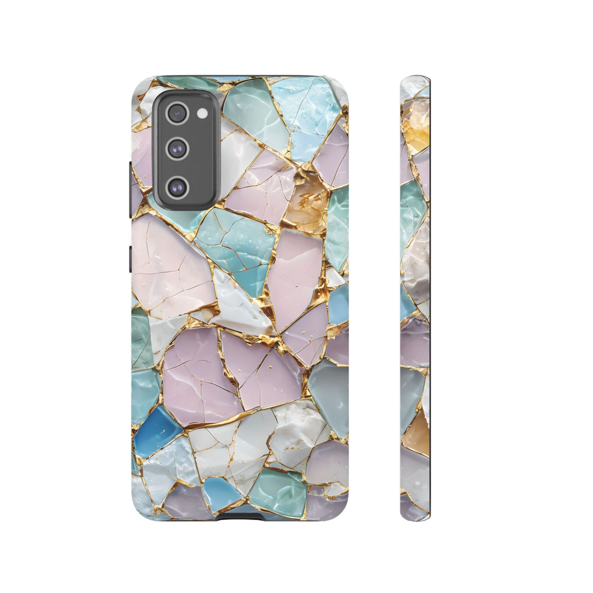 Colorful Phone Case - Tough Cases with Elegant Marble Design, Stylish Cover for Everyday Use, Gift for Her, Tech Accessory