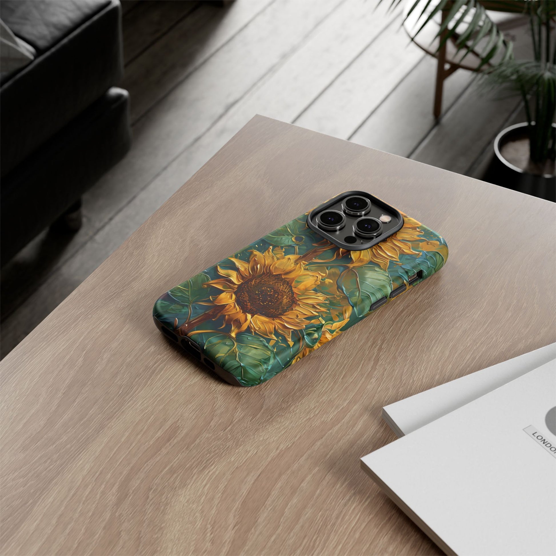 Sunflower Tough Phone Case - Floral Protection, Gift for Nature Lovers, Customizable, Summer Vibes, Eco-Friendly Accessories