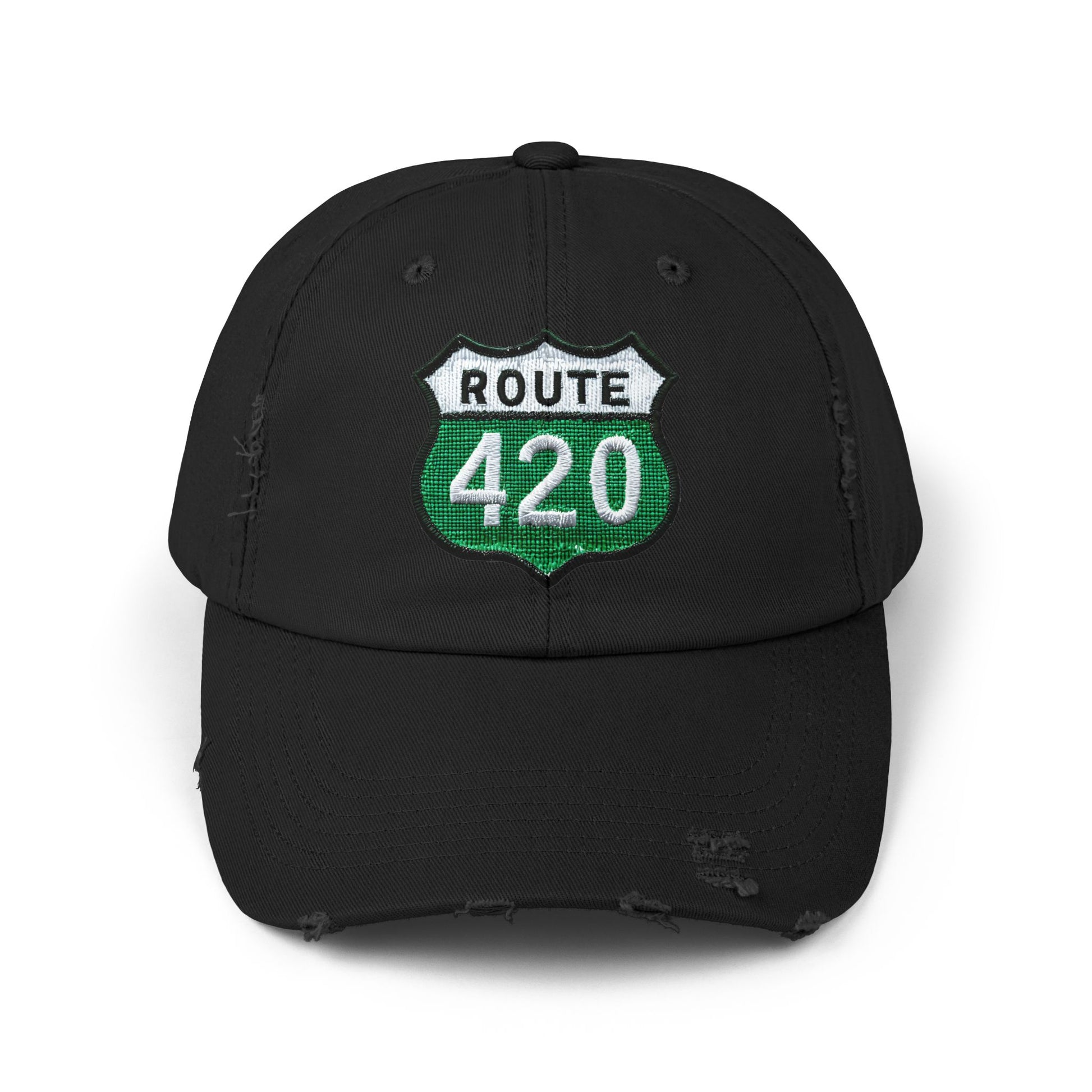 Route 420 Unisex Distressed Cap, Vintage Hat, Cool Casual Accessory, Perfect for Road Trips, Gift for Travelers, Outdoor Adventure Gear