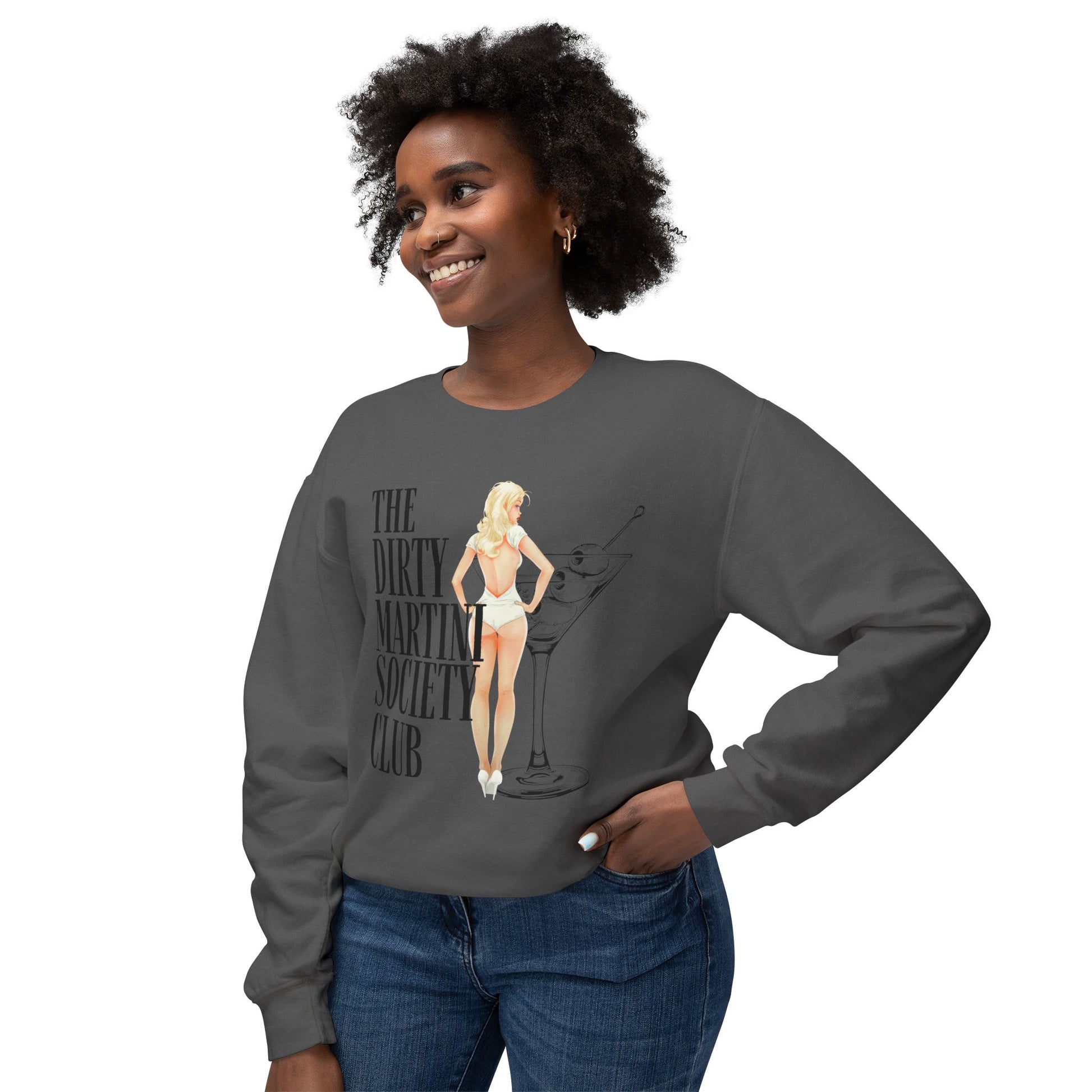 The Dirty Martini Society Club Unisex Crewneck Sweatshirt, Funny Party Gift, Cocktail Lover Apparel, Cozy Outing Top, Trendy Fashion [...]