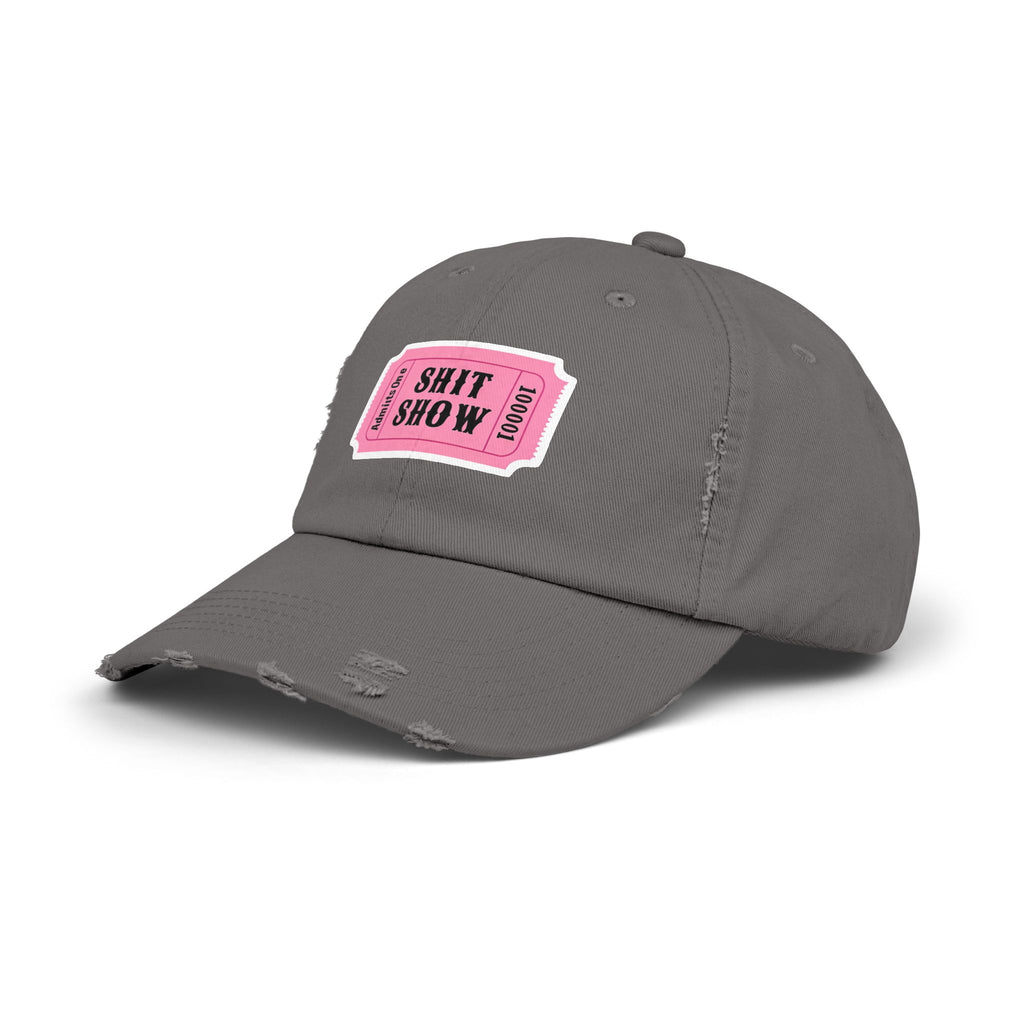 Shit Show Distressed Cap - Casual Unisex Hat, Fun Gift for Friends, Party Accessory, Unique Birthday Present, Everyday Wear