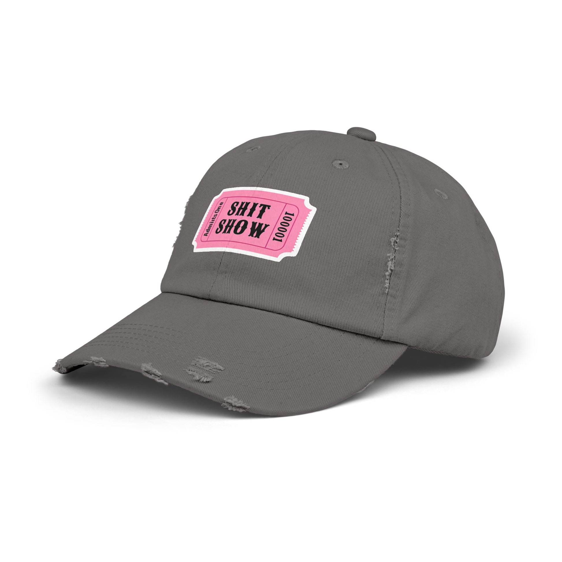 Shit Show Distressed Cap - Casual Unisex Hat, Fun Gift for Friends, Party Accessory, Unique Birthday Present, Everyday Wear