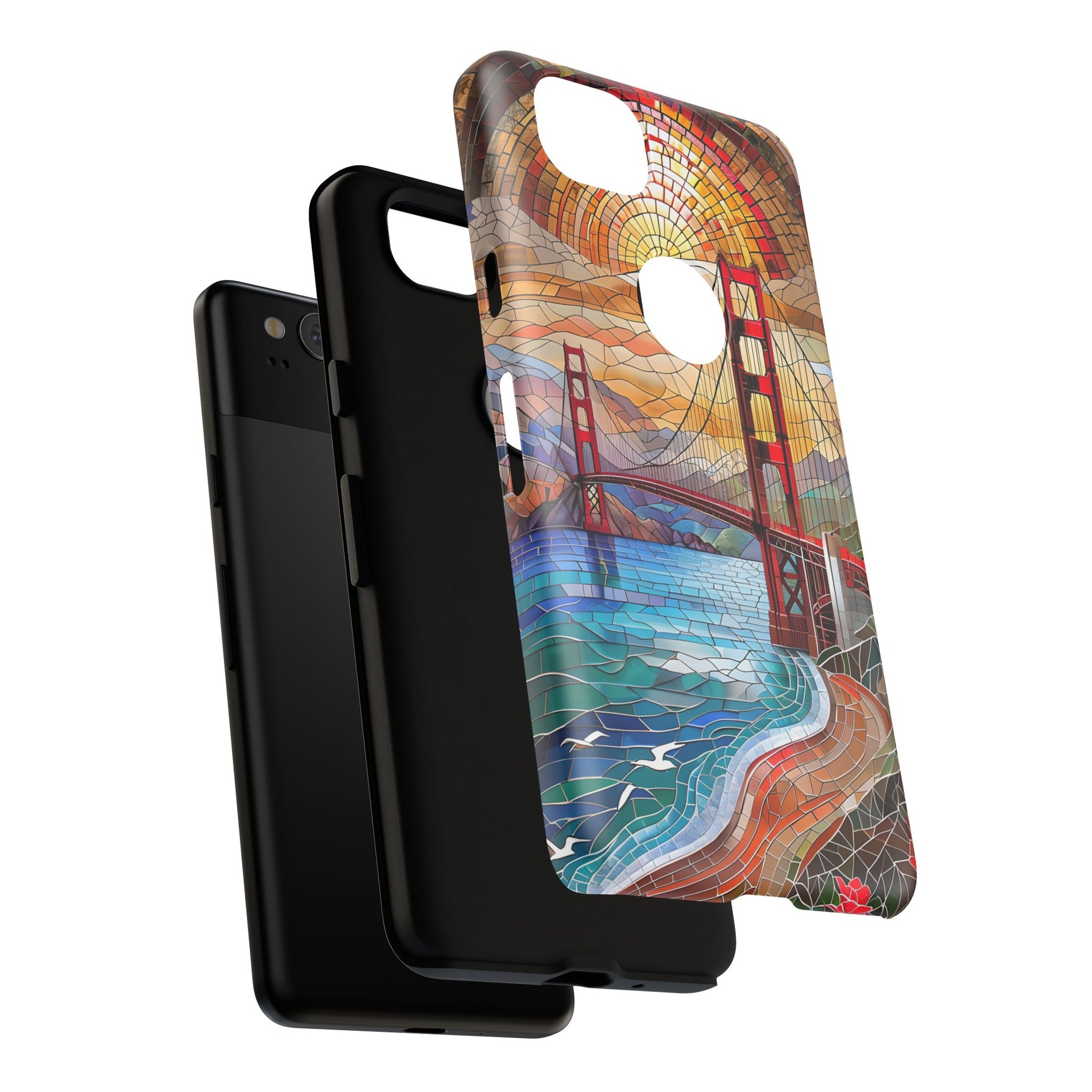 Golden Gate Bridge Phone Case, Artistic Phone Cover, Unique Gift for Travelers, Vibrant Cell Phone Accessory, Nature-Inspired Design